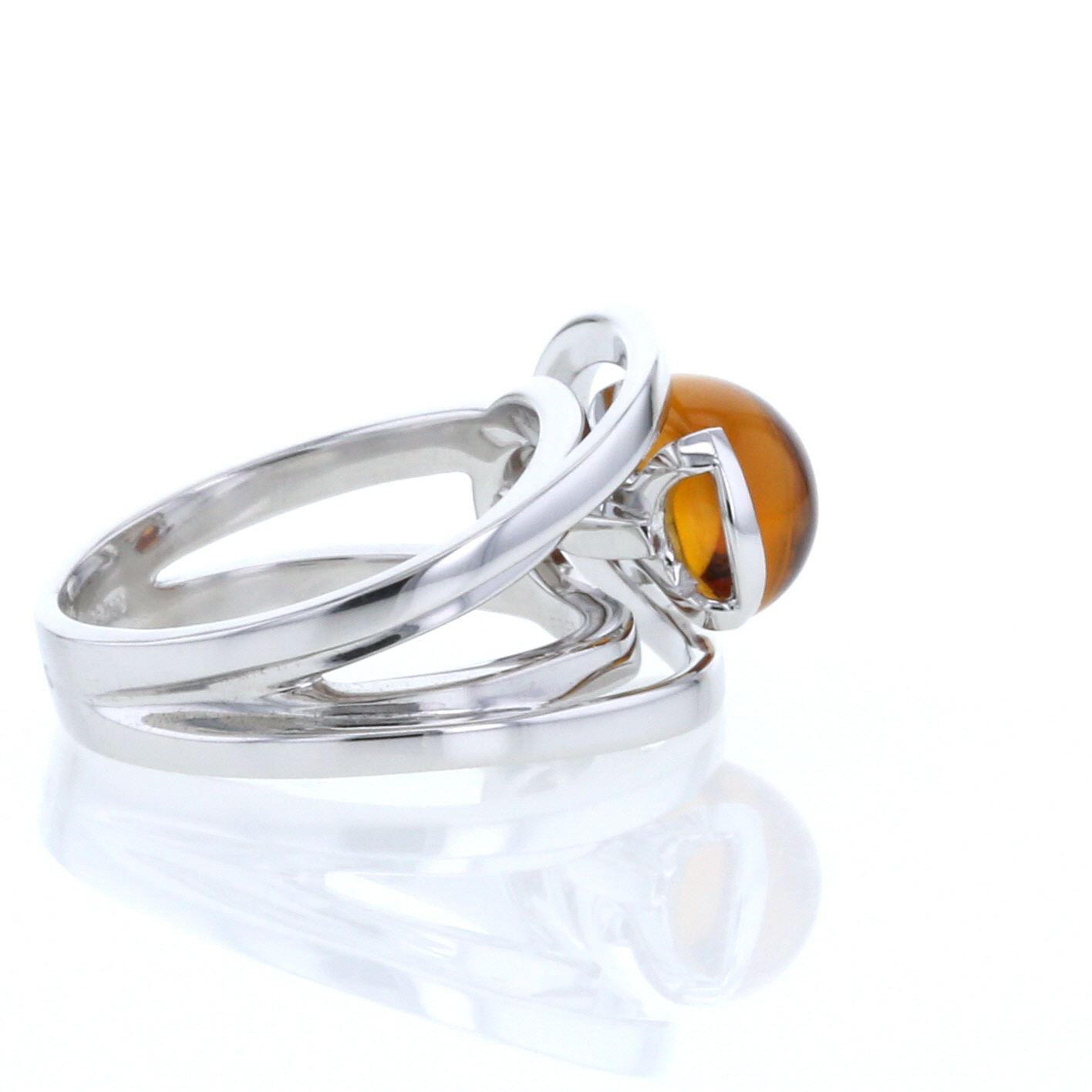 Fred SunLight ring in white gold and citrine