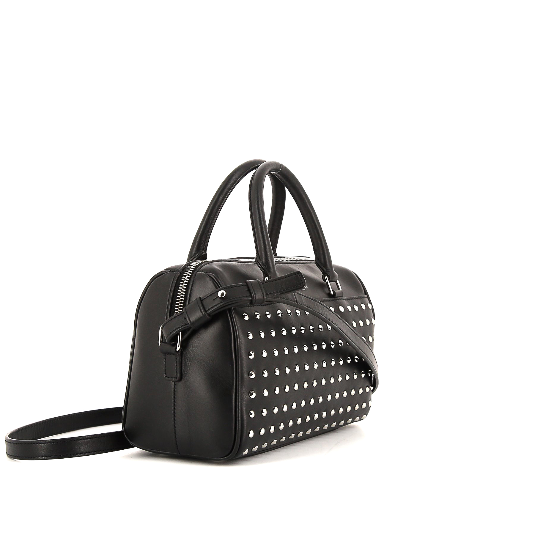 Saint Laurent Duffle small model shoulder bag in black leather
