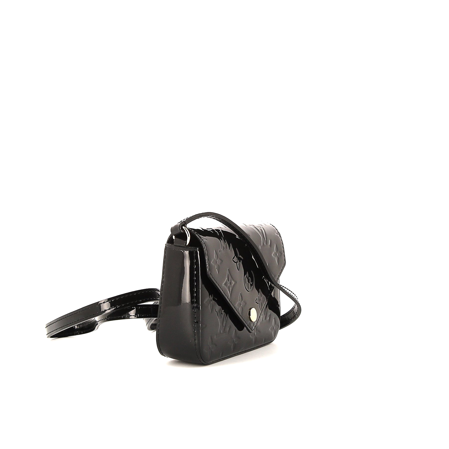 Louis Vuitton Lucille small model shoulder bag in black monogram patent leather
