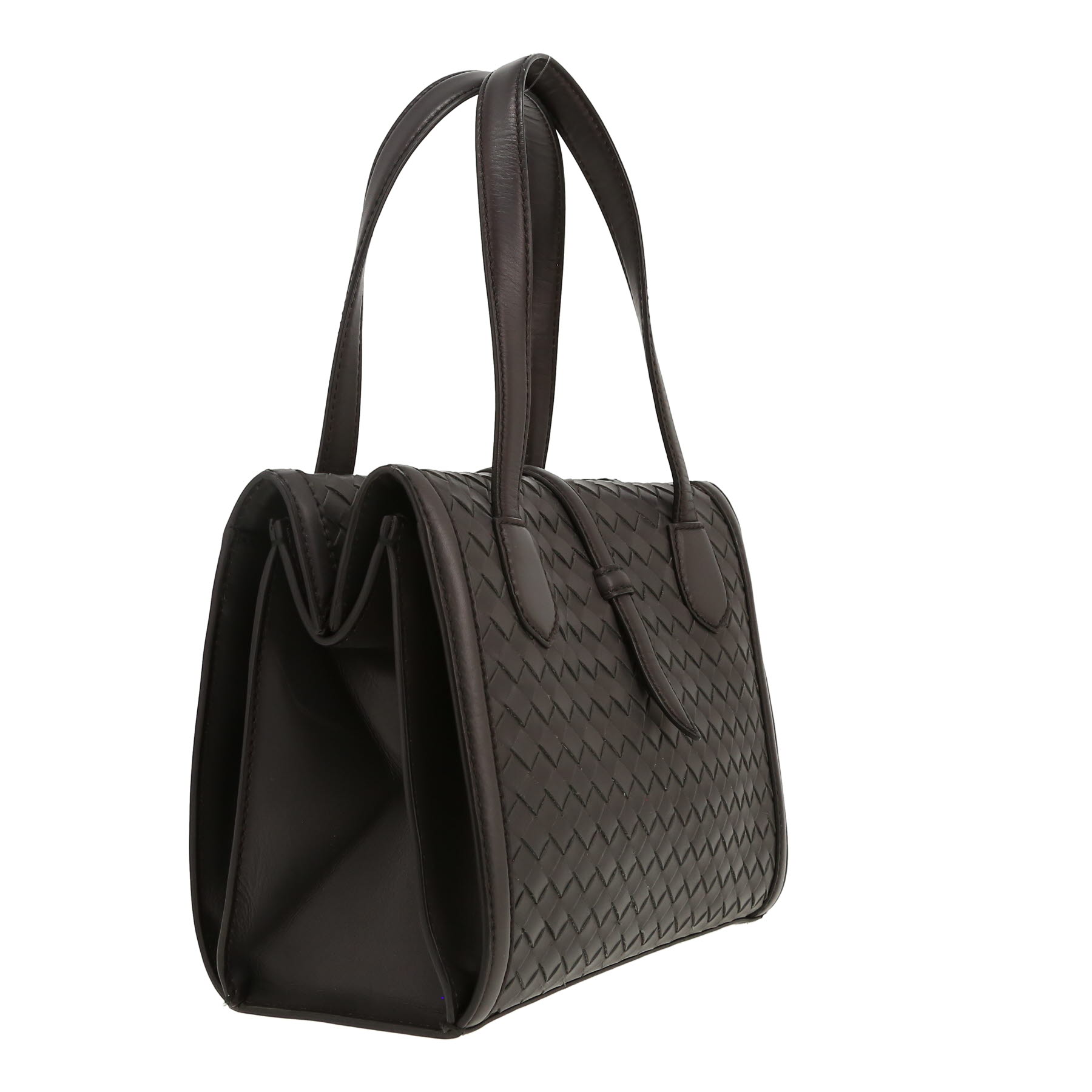 Bottega Veneta handbag in grey intrecciato leather