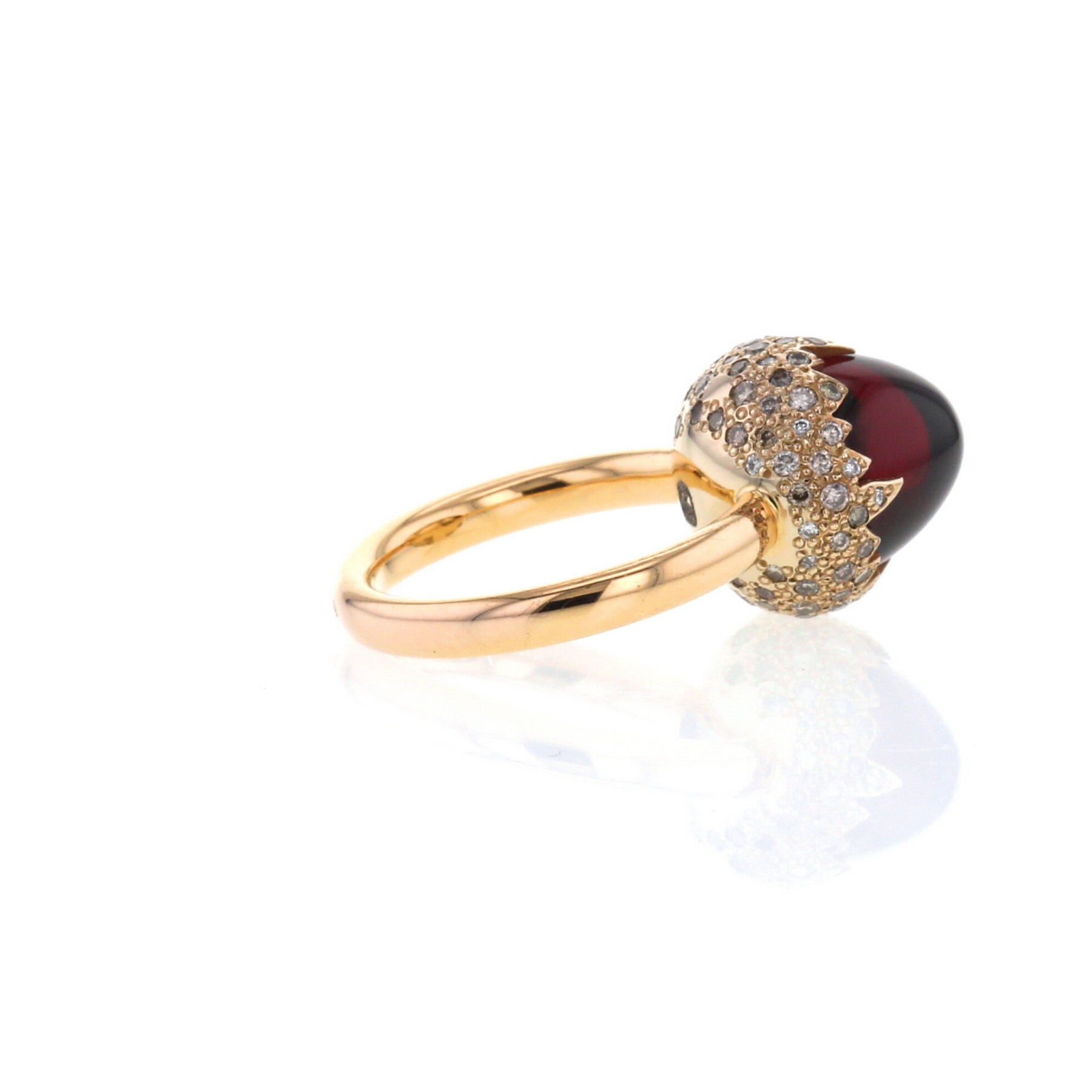Anello Pomellato Chimera in oro giallo,  granato e diamanti