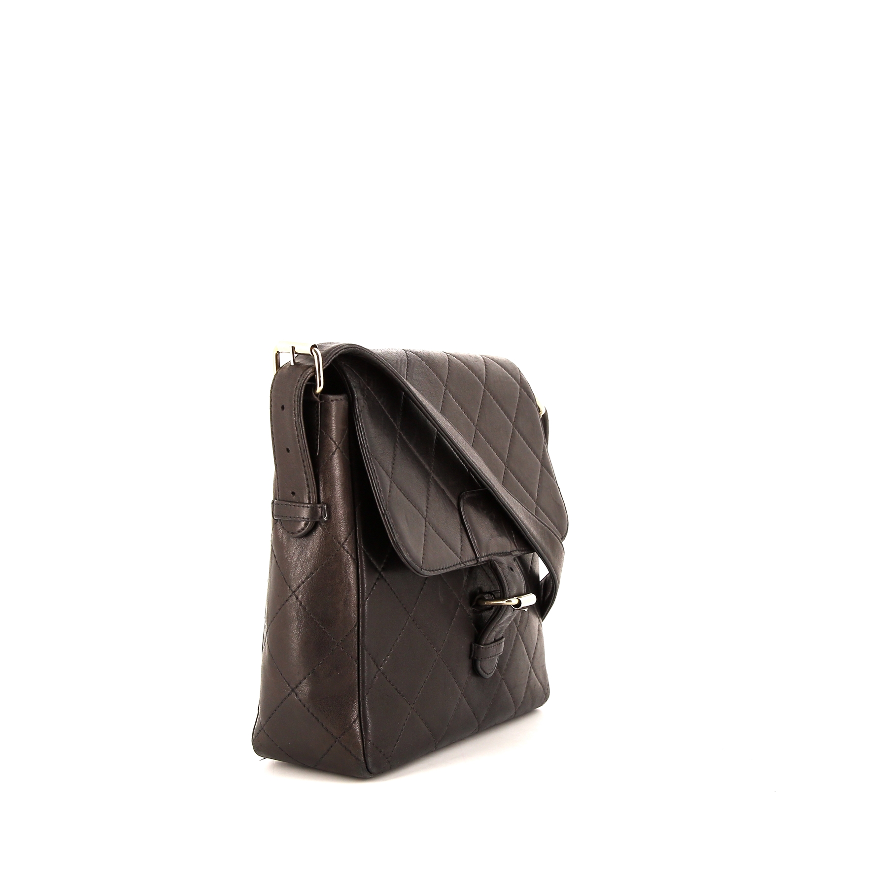 Borsa a tracolla Chanel Messenger in pelle trapuntata marrone