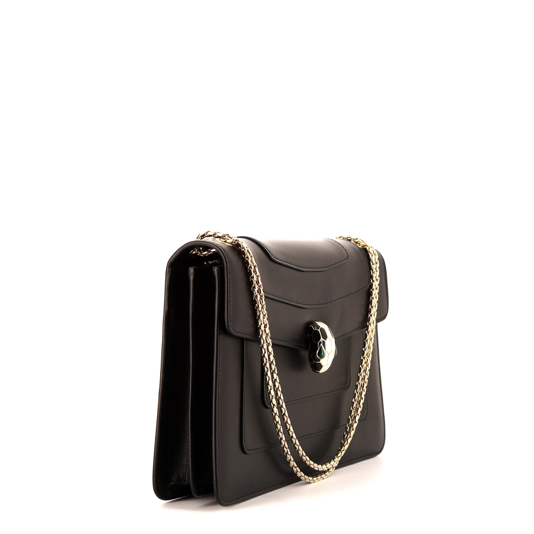 Bolso de mano Bulgari en cuero negro