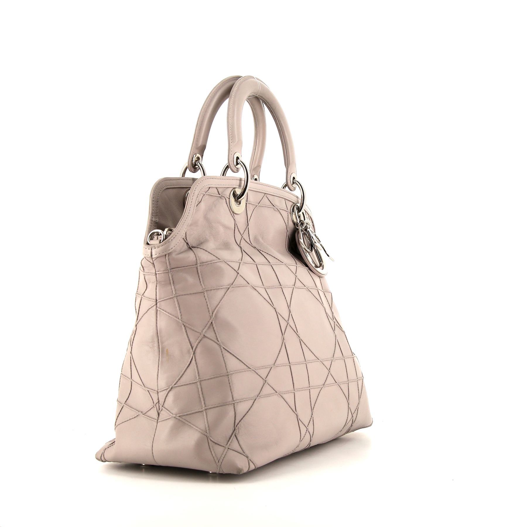 Dior Granville medium model shoulder bag in grey leather