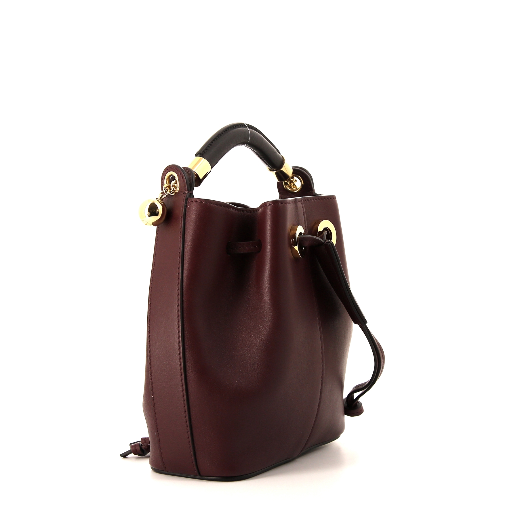 Chloé Gala shoulder bag in burgundy leather