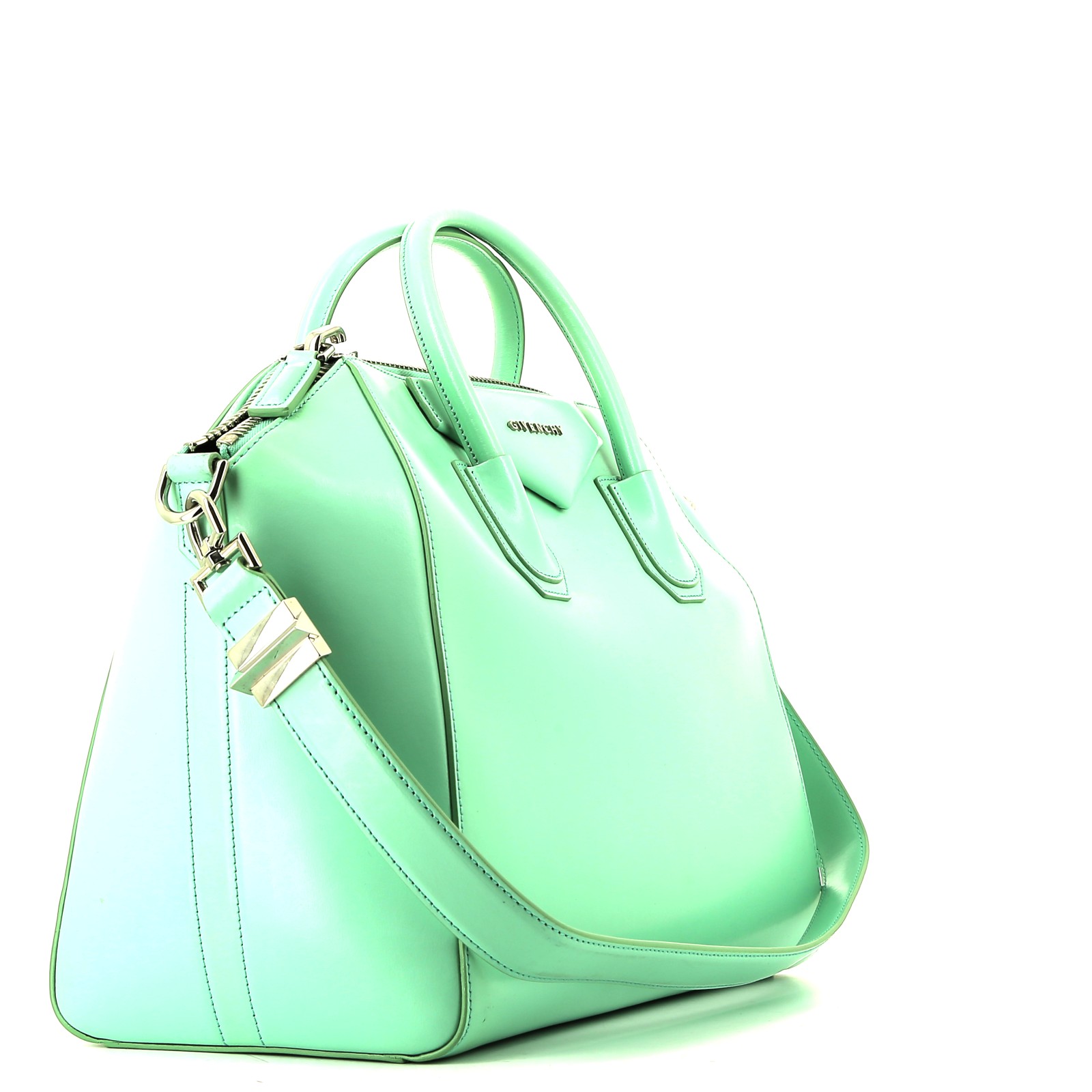 Givenchy  Antigona small model  handbag  in turquoise leather