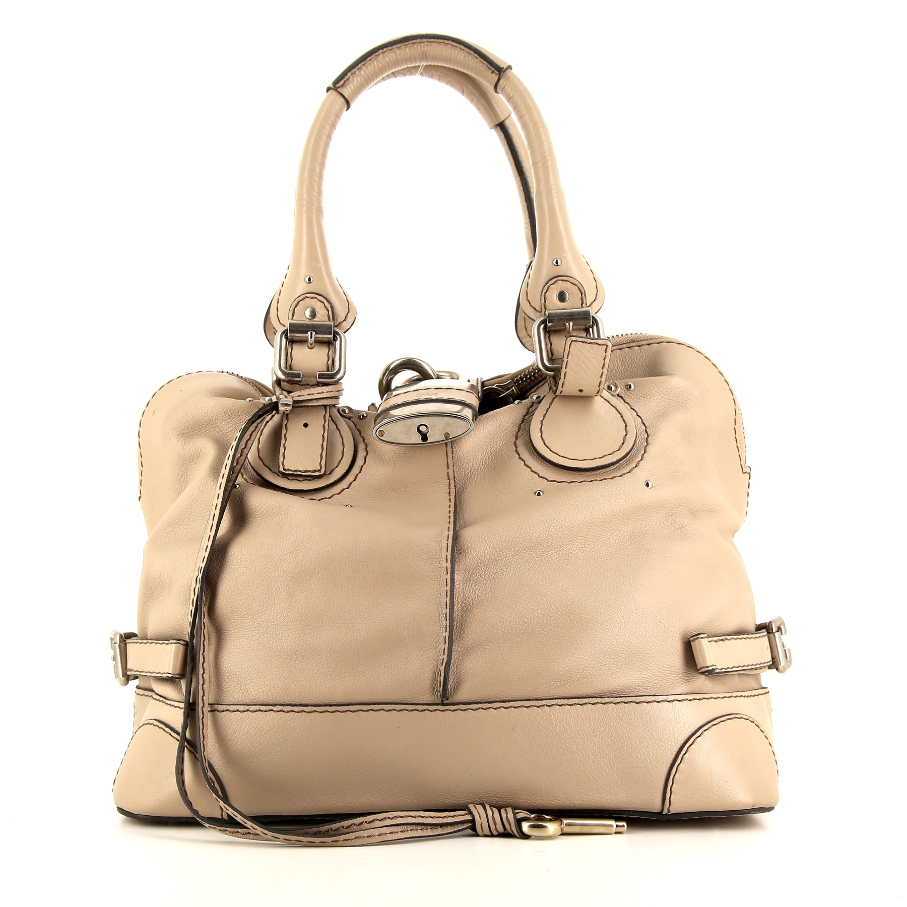 バッグ Chloe Paddington Hand Bag beige Chloé Handbag: Elegant Gold Leather Design