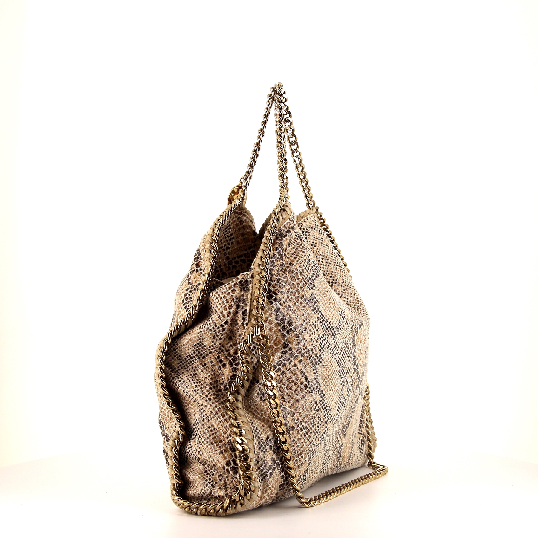 Stella McCartney Falabella handbag in beige and grey canvas