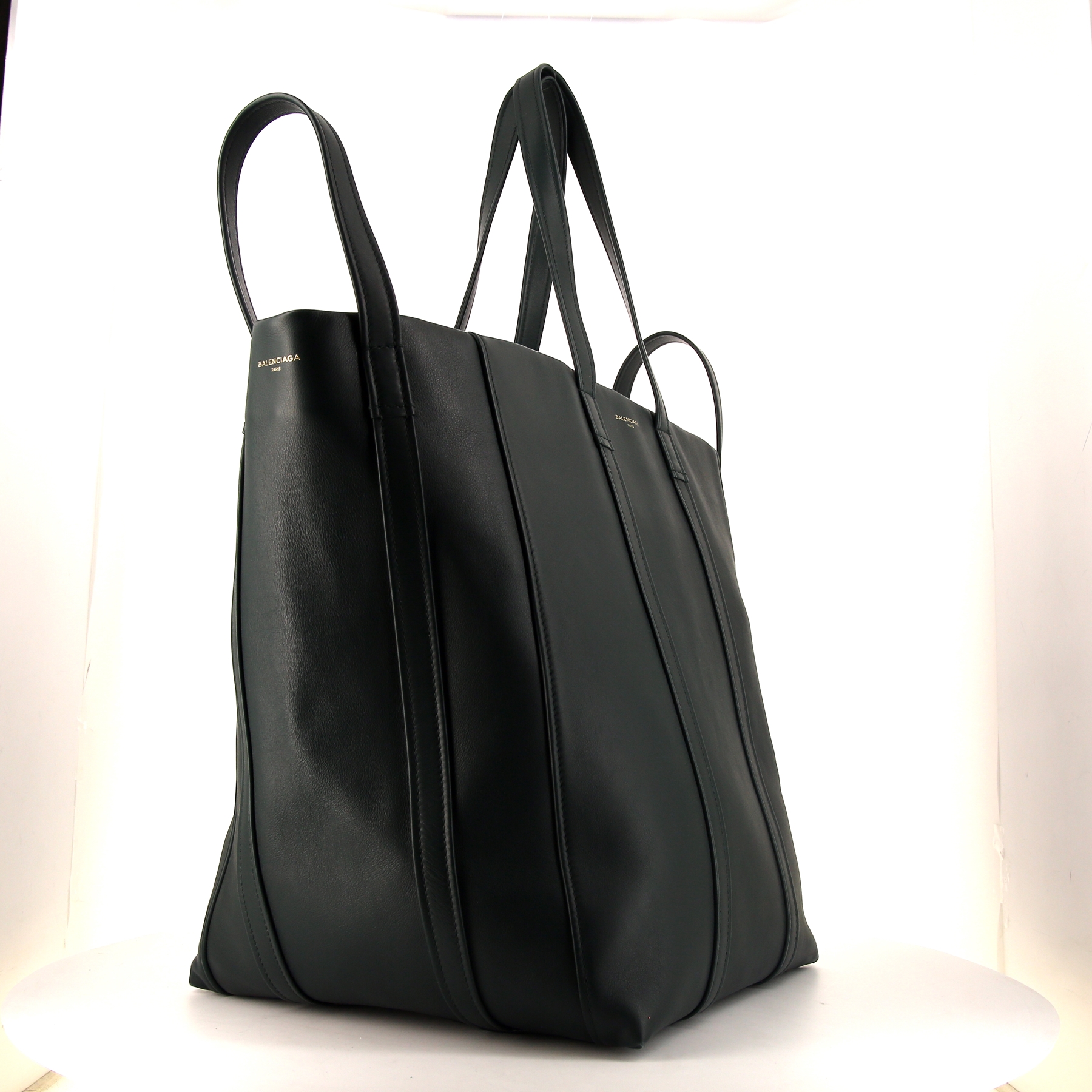 Shopping bag Balenciaga Bazar shopper in pelle verde kaki