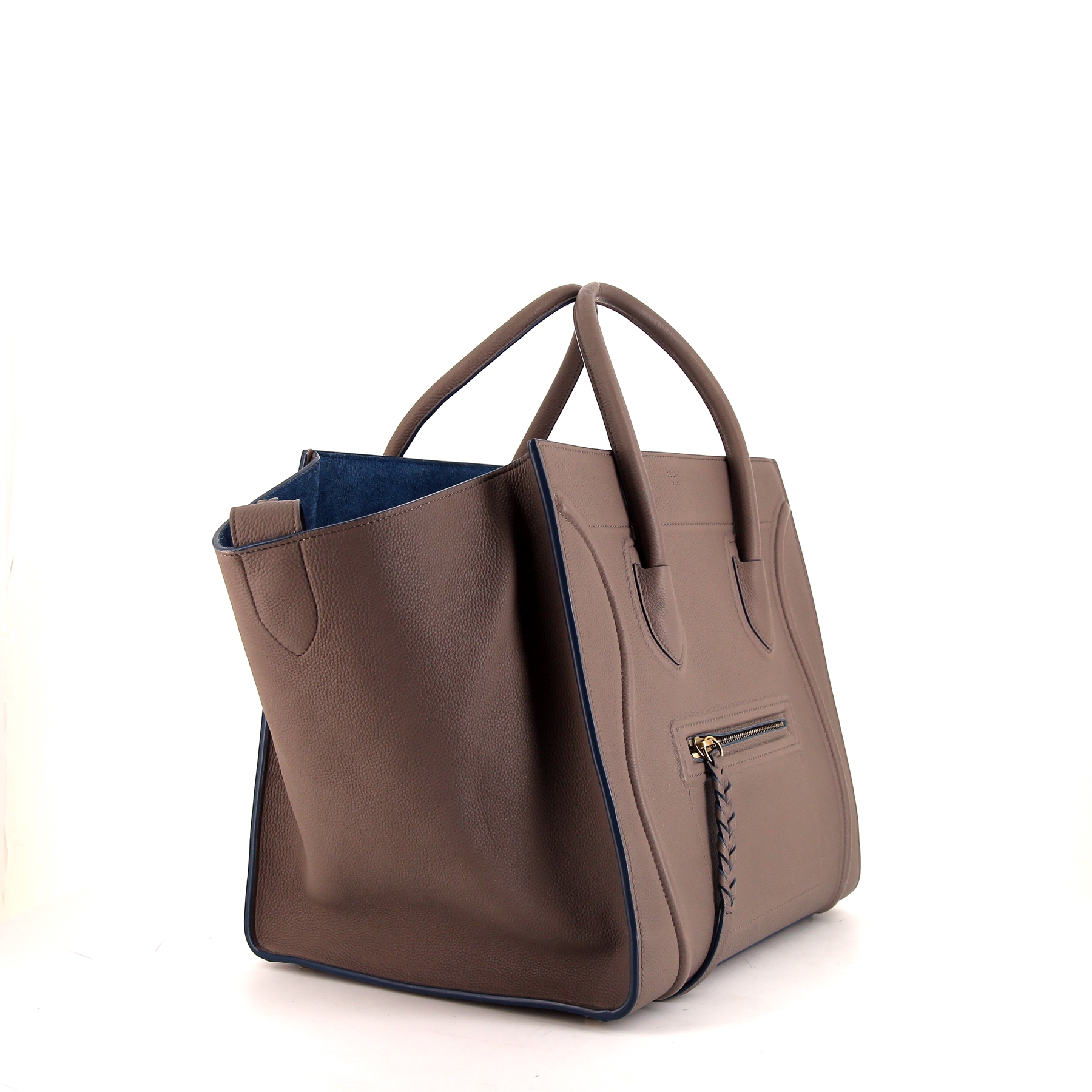 Sac cabas Céline Phantom en cuir gris