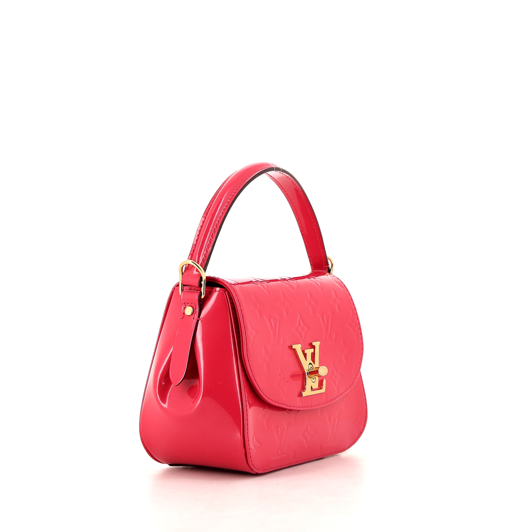 Bolso de mano Louis Vuitton Passadena en charol Monogram rosa