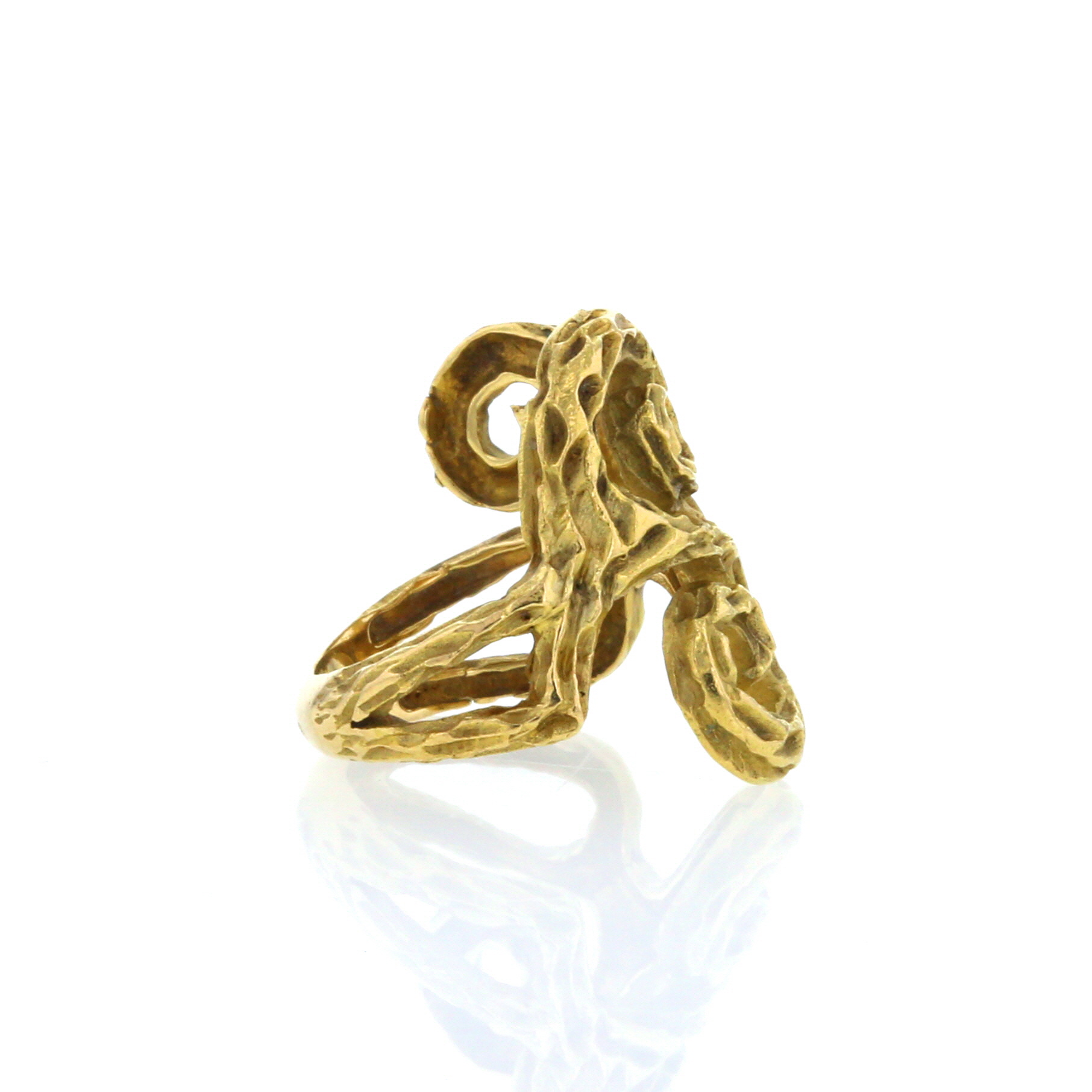 Bague époque années 90 Lalaounis en or jaune