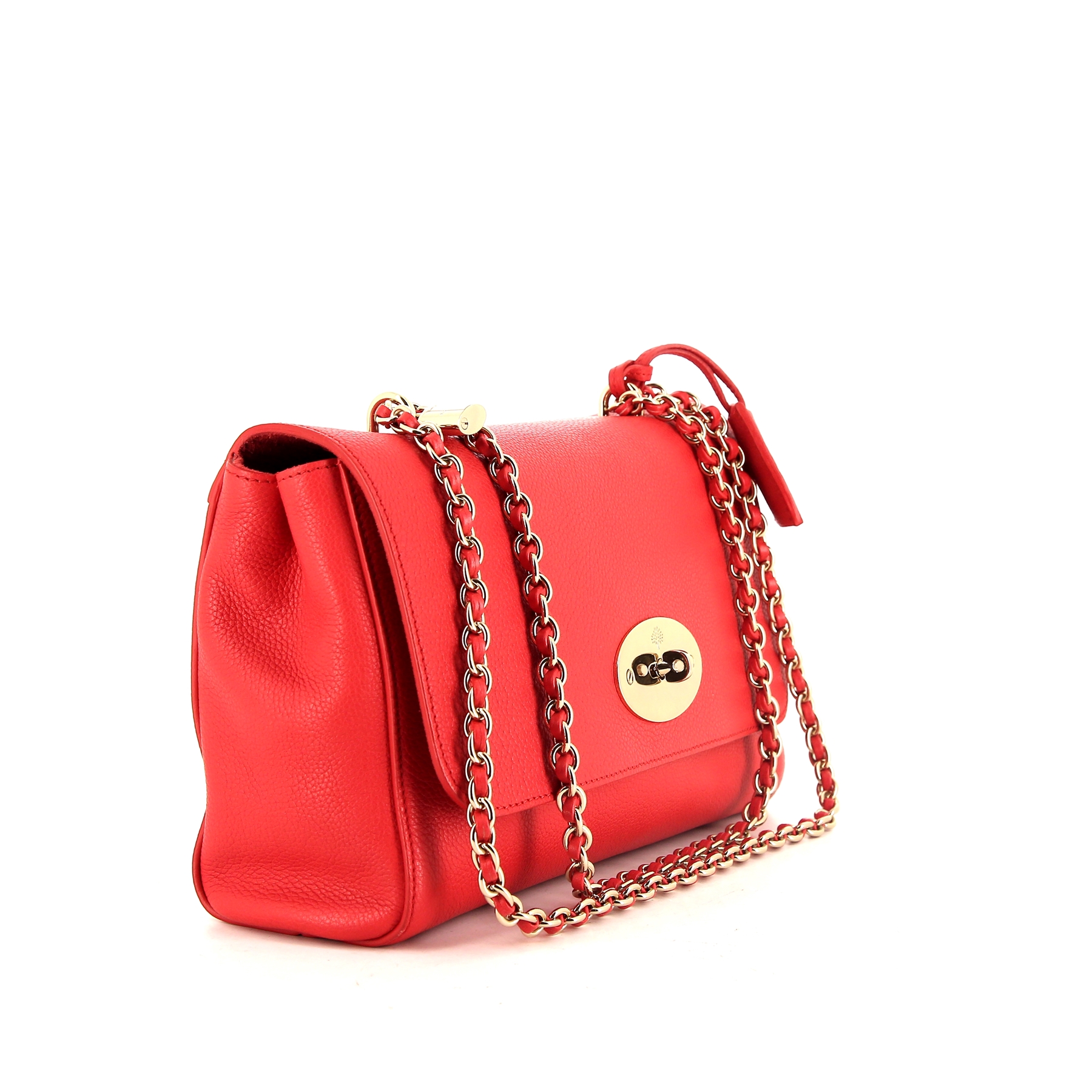Mulberry Lily shoulder bag in red grained leather