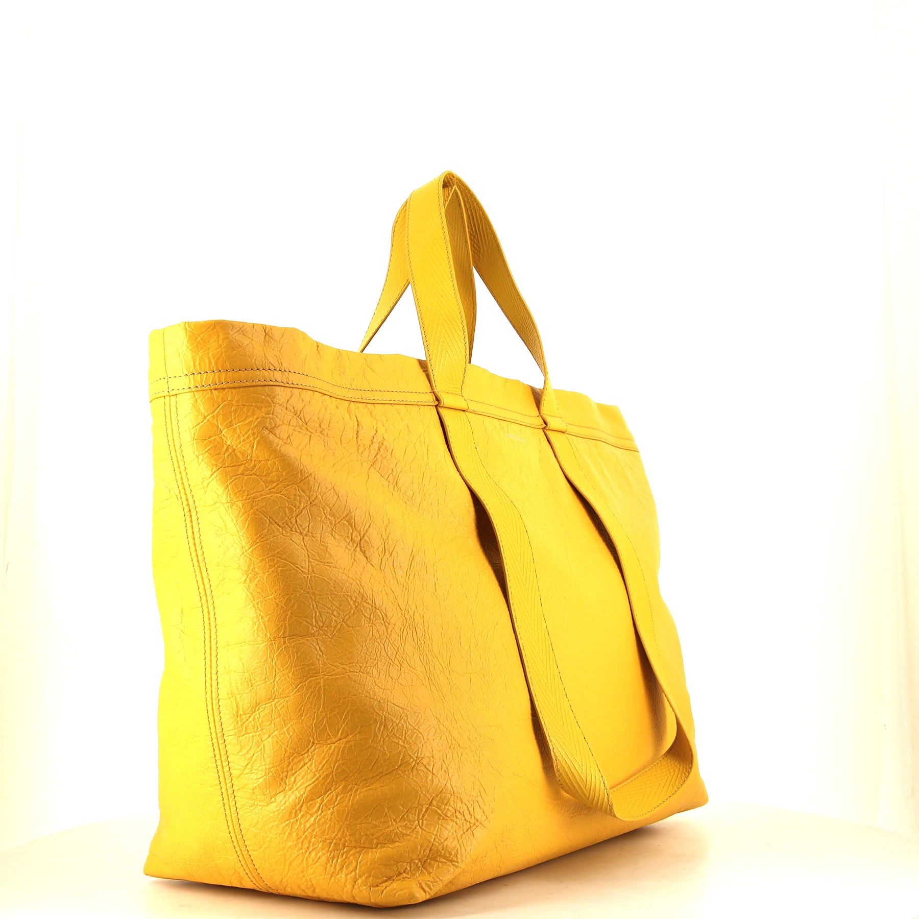 Balenciaga Carry Shopper bag in yellow leather