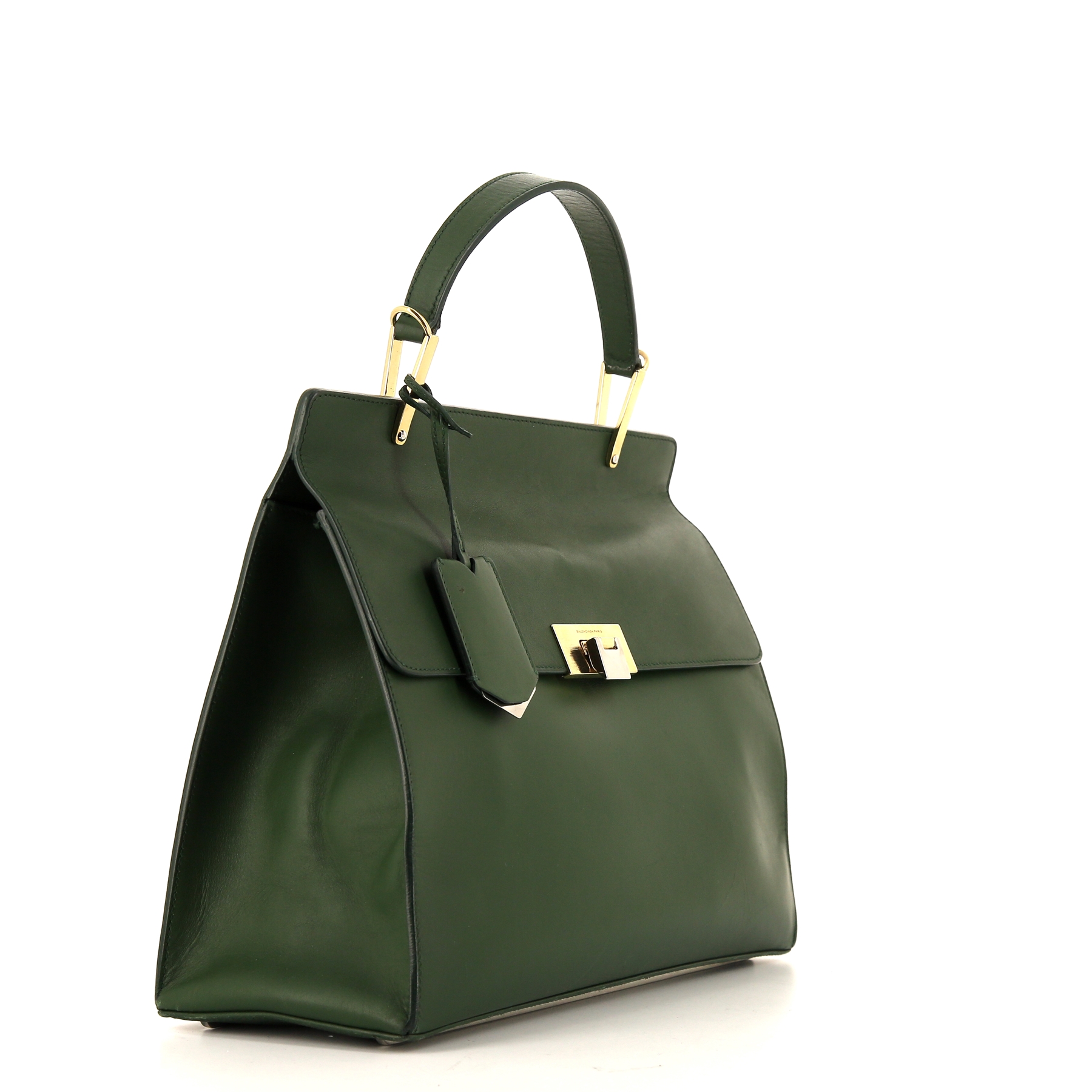 Balenciaga Dix handbag in green leather