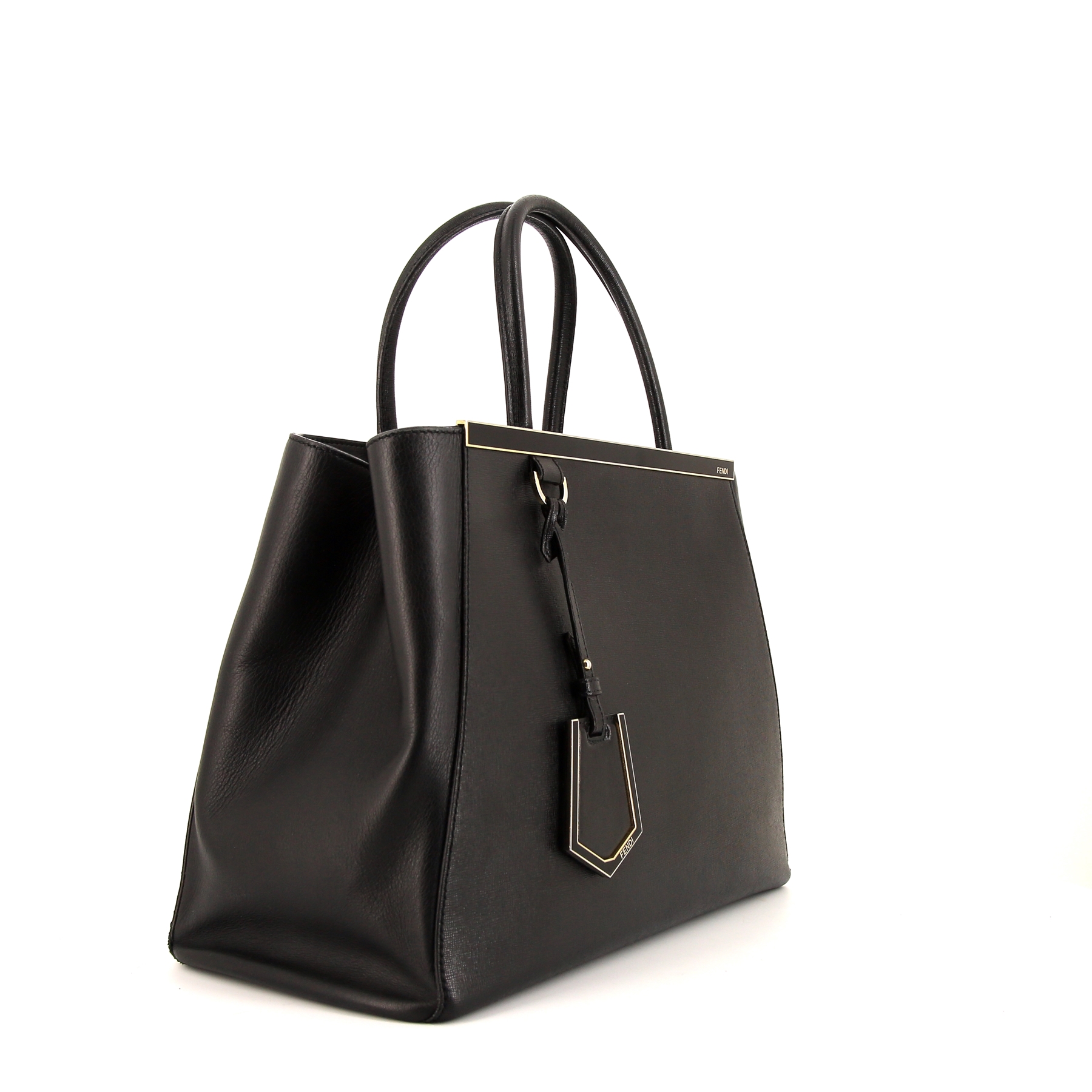 Sac à main Fendi 2 Jours en cuir noir