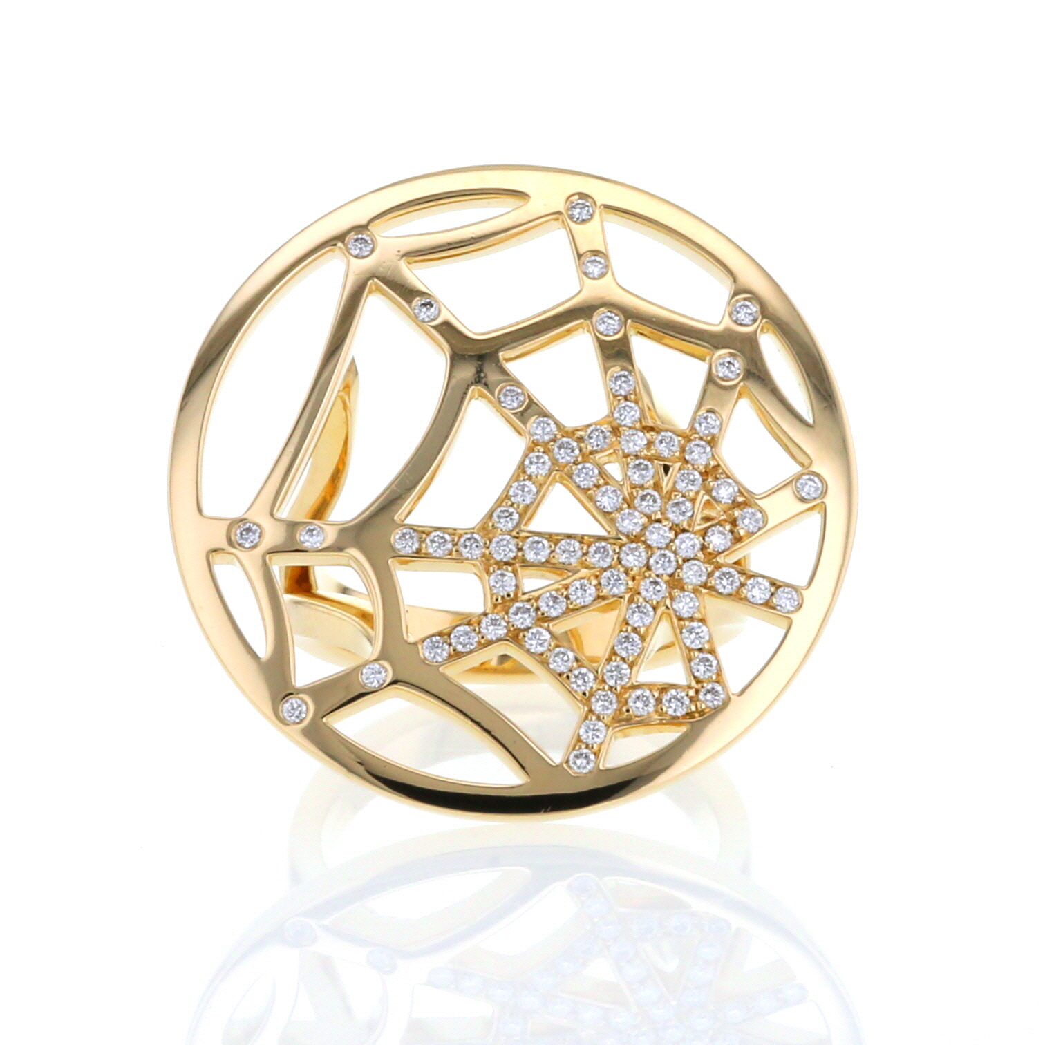 Chaumet Attrape Moi Si Tu M'Aimes large model ring in yellow gold and diamonds - 360