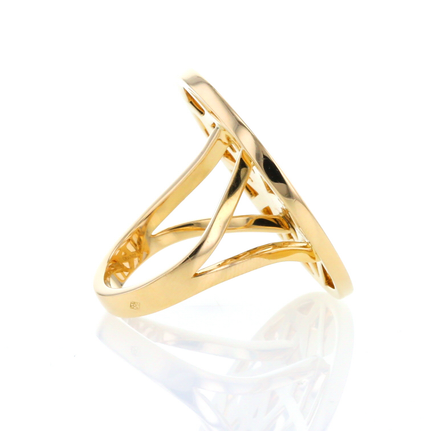 Anello Chaumet Attrape Moi Si Tu M'Aimes modello grande in oro giallo e diamanti
