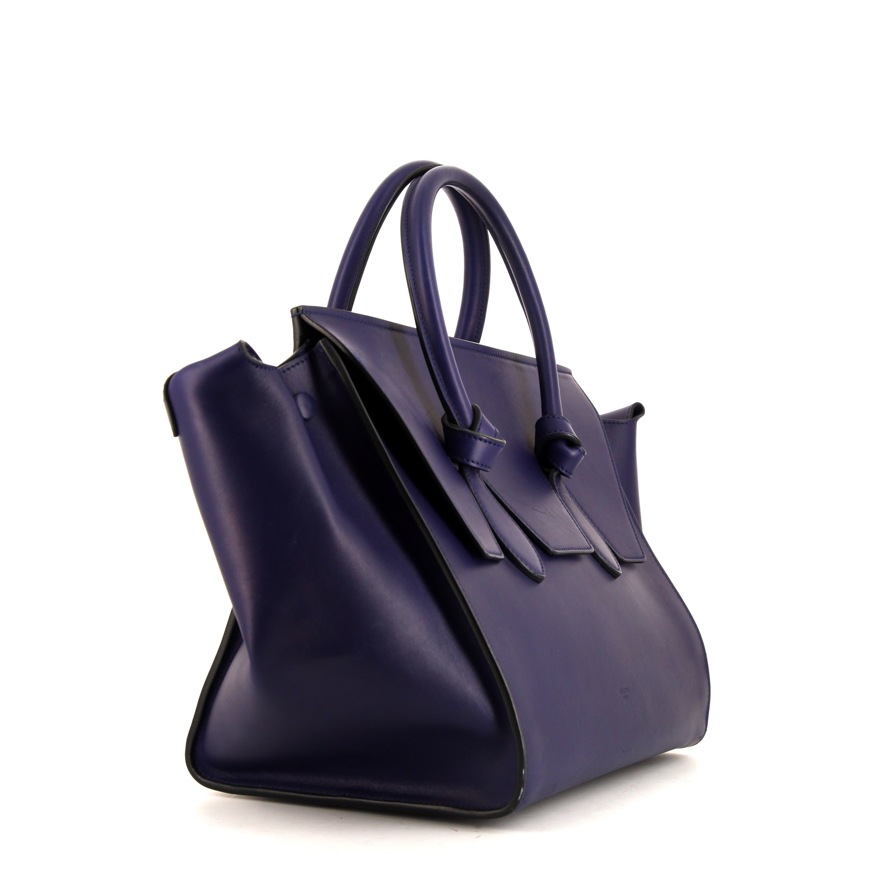 Sac à main Celine Tie Bag moyen modèle en cuir bleu