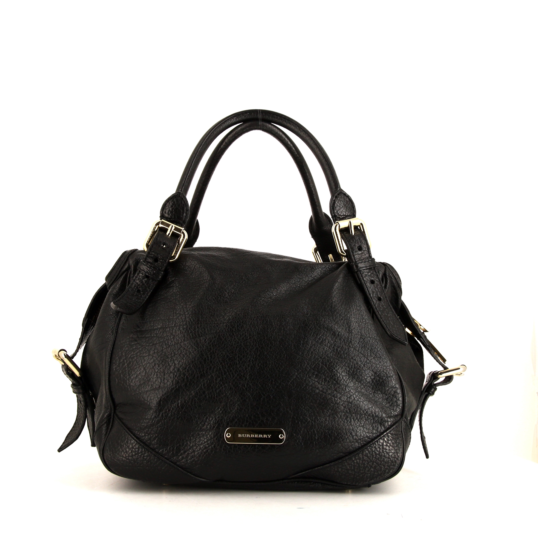 Sac à main Burberry Orchad en cuir noir - 360