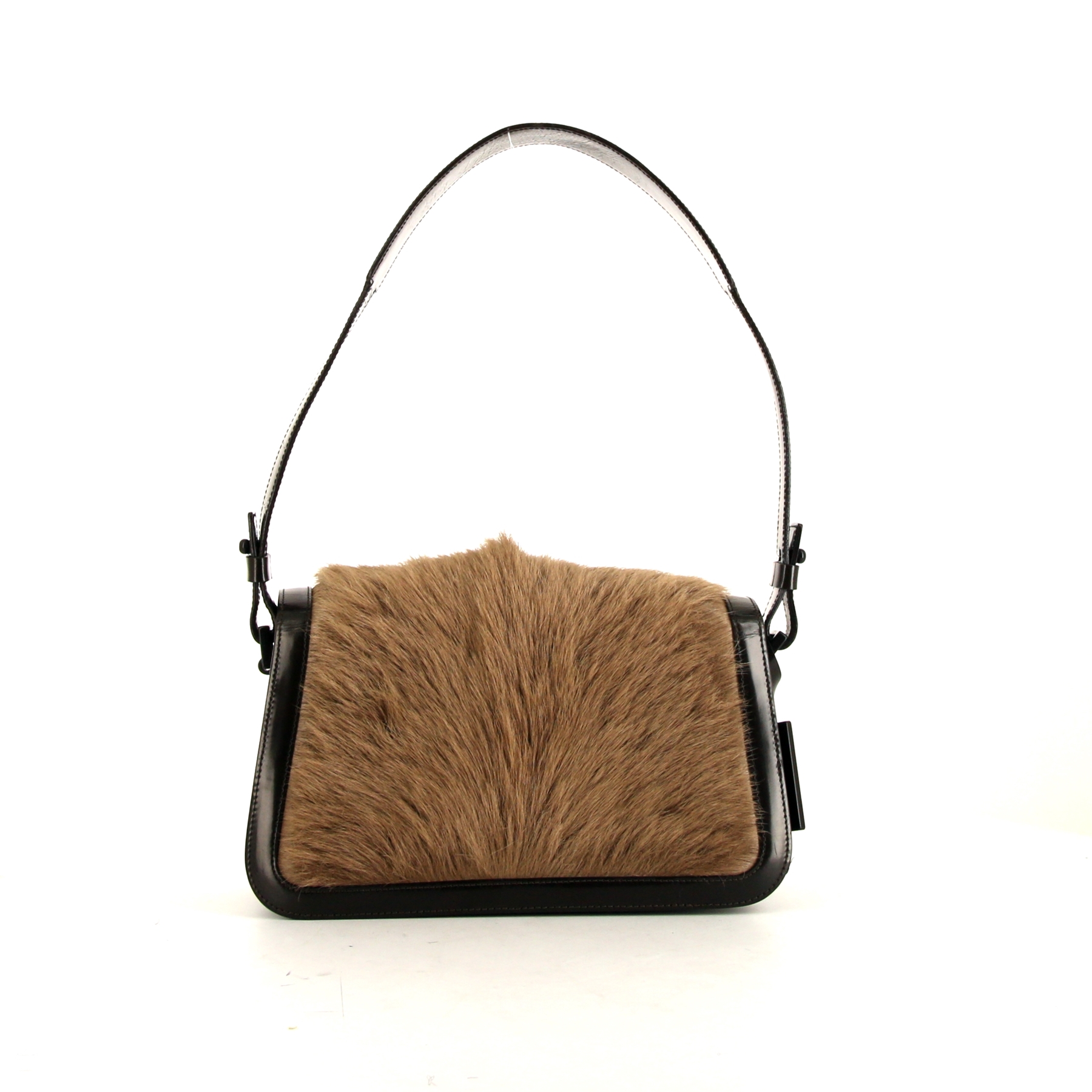 CELINE　VINTAGE CELINE Vintage Logo Turnlock Hardware Calf Leather Genuine