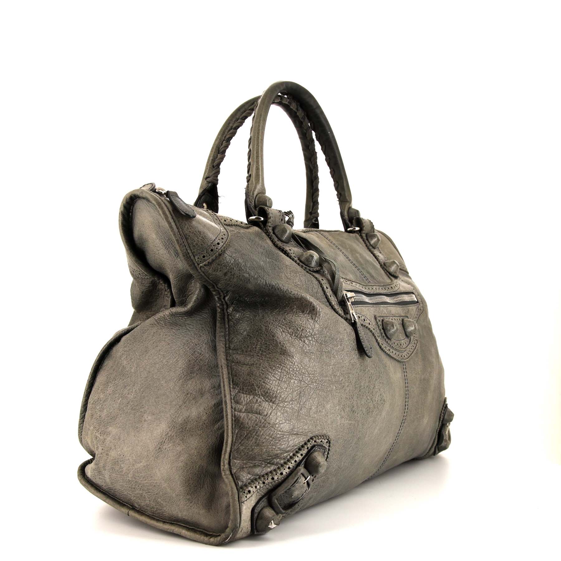 Borsa Balenciaga Velo in pelle grigia