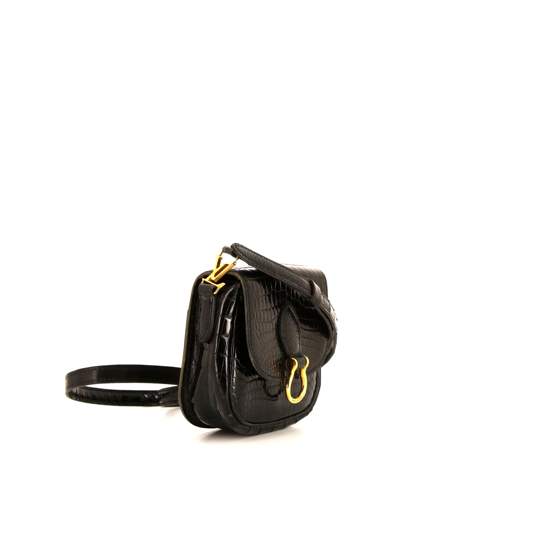 Louis Vuitton Saint Cloud mini shoulder bag in black crocodile