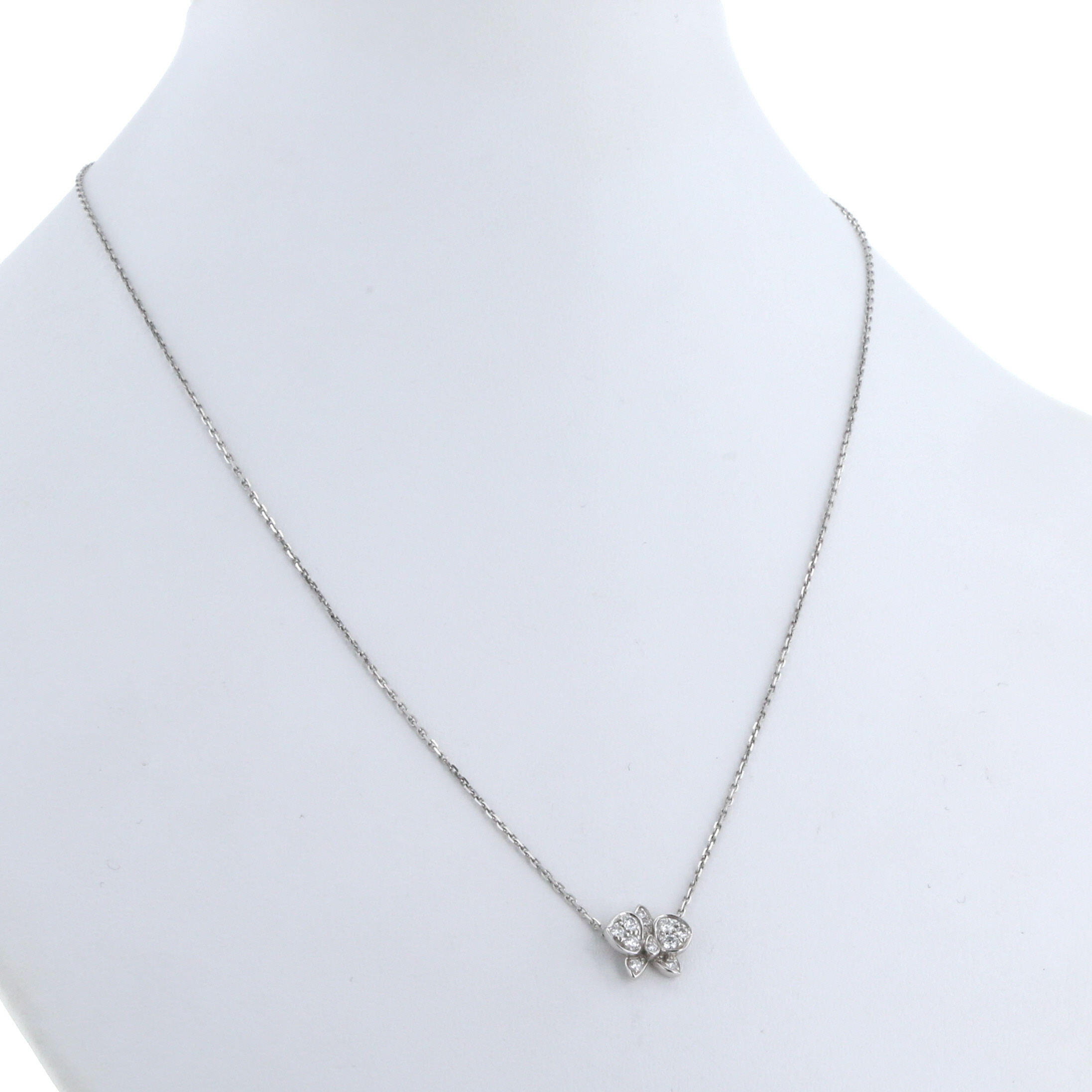 Cartier Caresse d'Orchidées small model necklace in white gold and diamonds