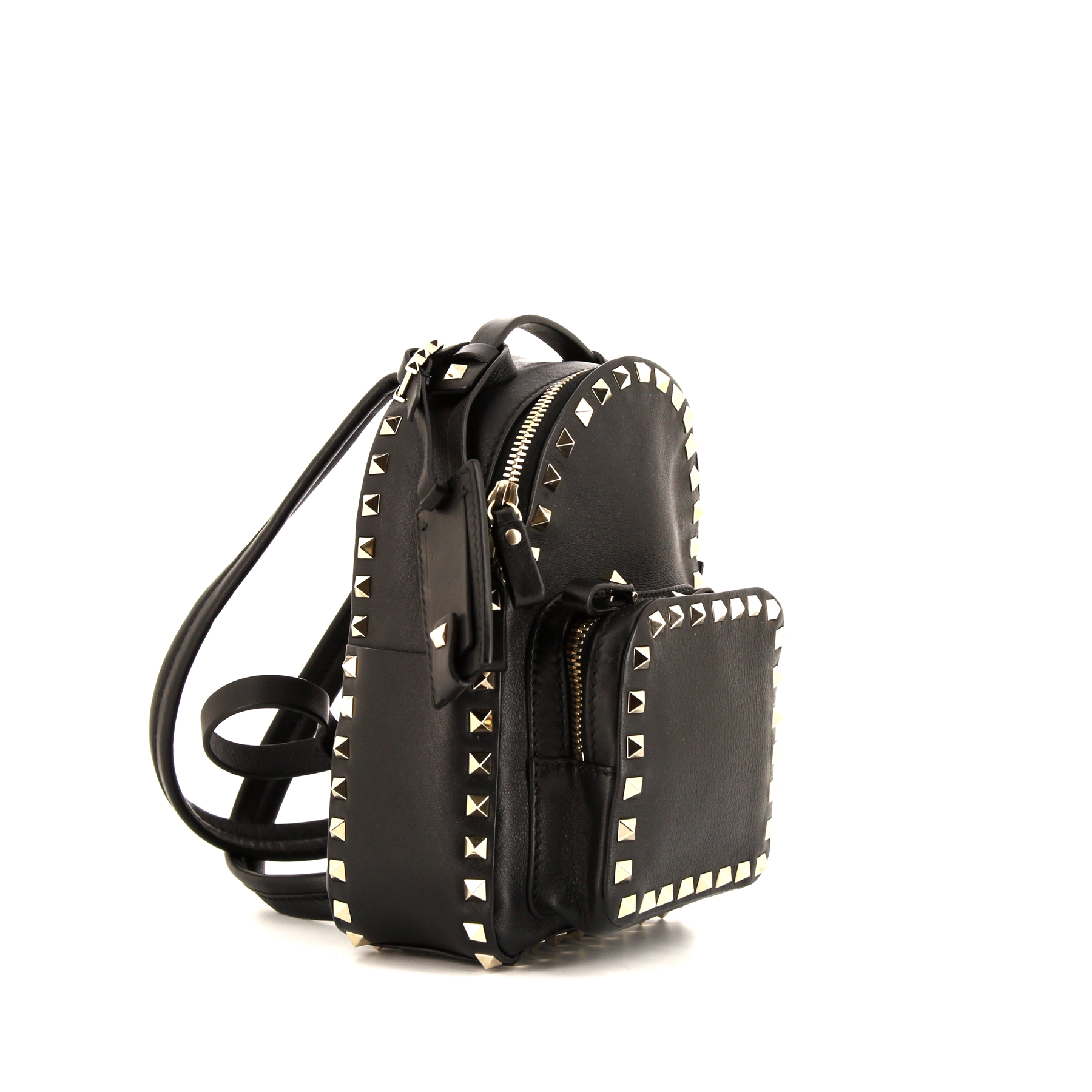 Zaino Valentino Rockstud in pelle nera decorazioni con borchie