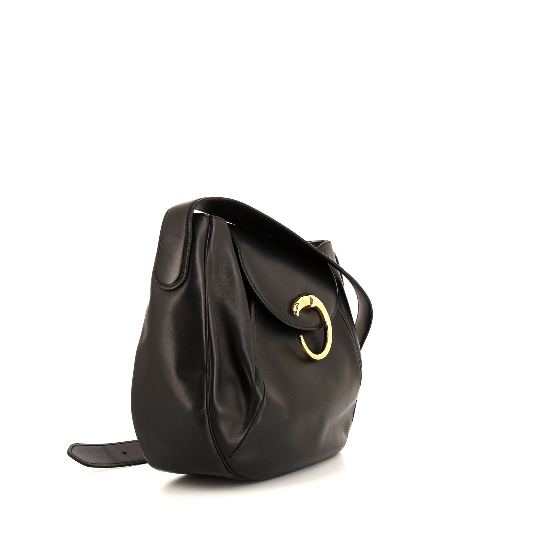Bolso bandolera Cartier Panthère en cuero negro