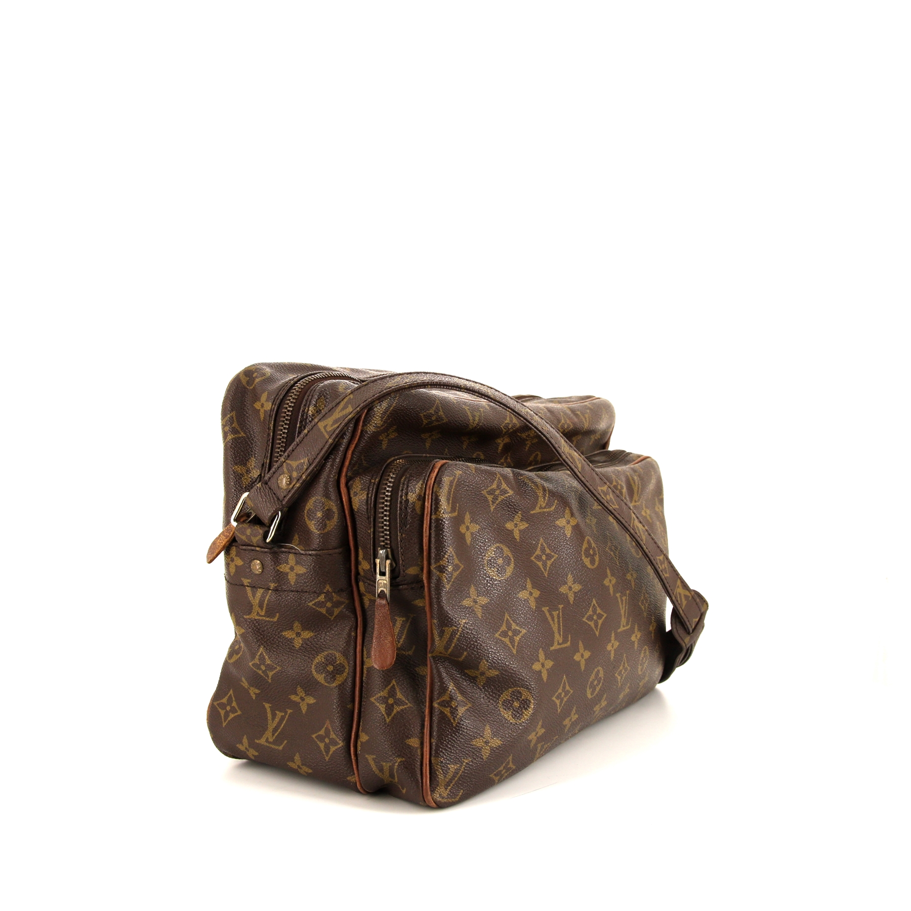 Louis Vuitton Reporter shoulder bag in brown monogram canvas and natural leather