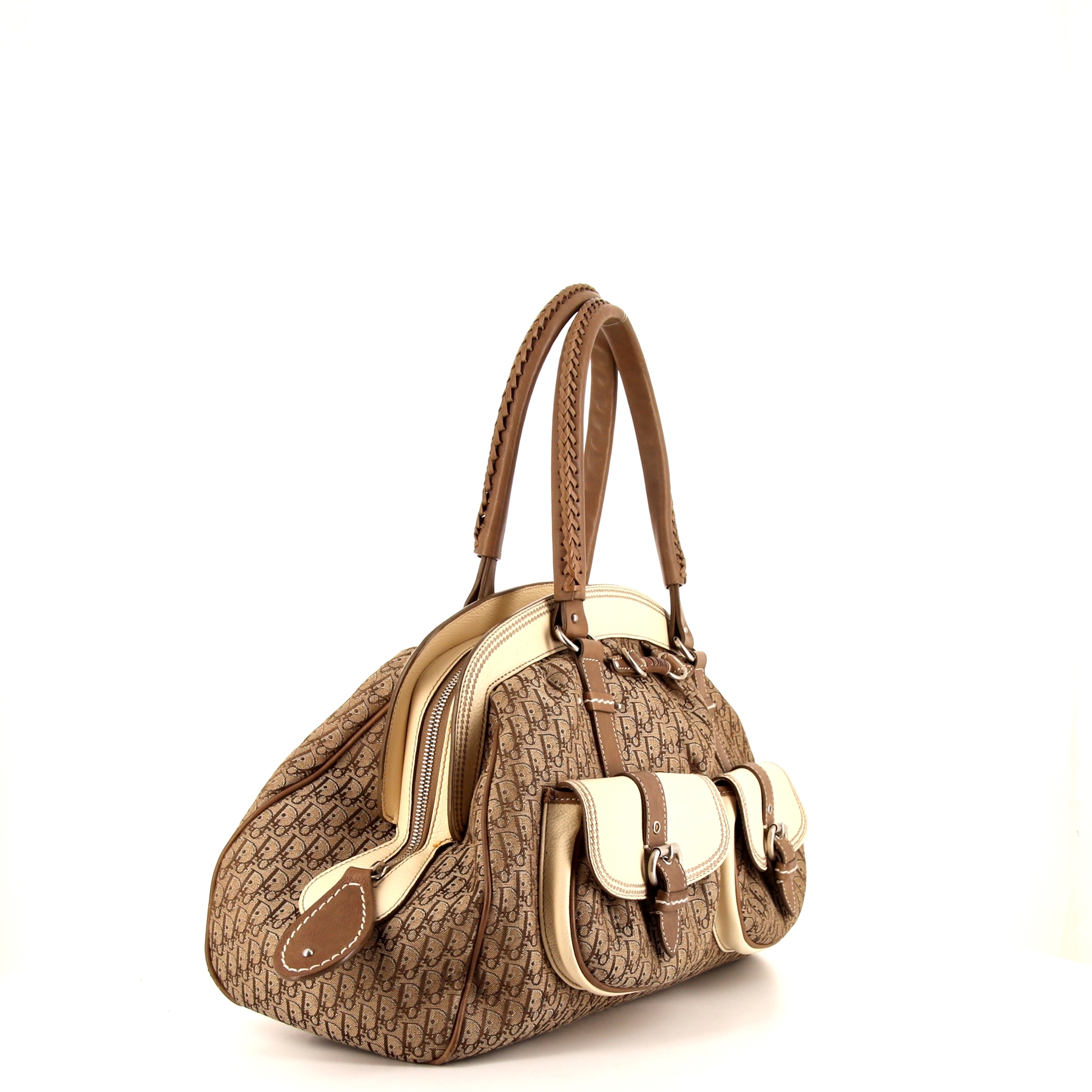 Borsa Dior My Dior in tela monogram beige e pelle bicolore