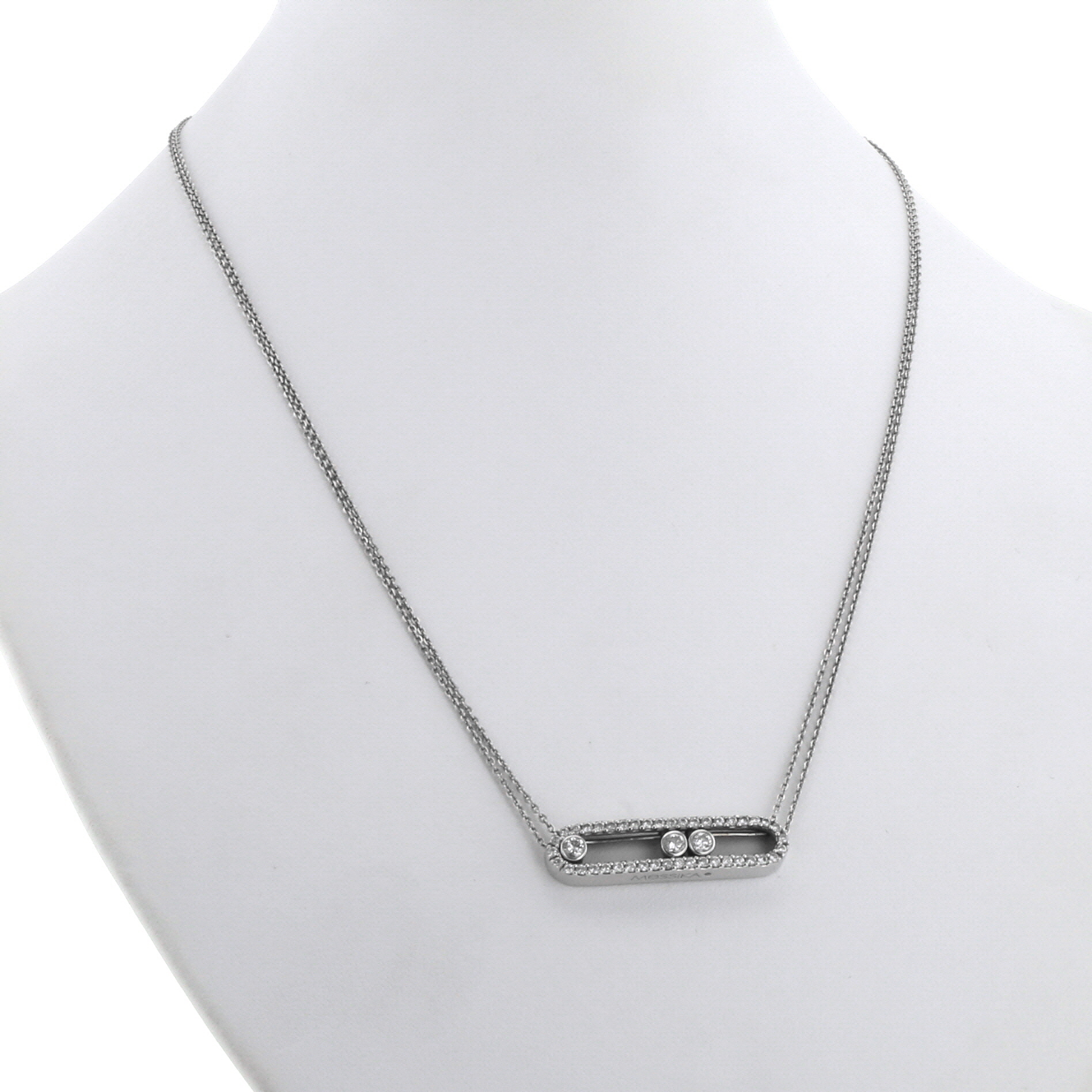 Collier Messika Move en or blanc et diamants