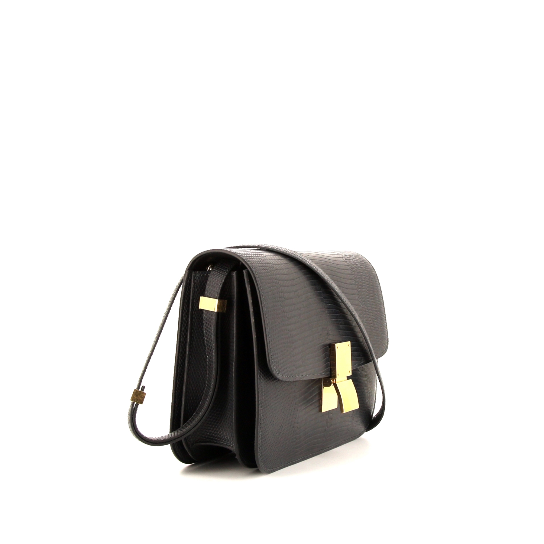 Celine  Classic Box shoulder bag  in grey lizzard