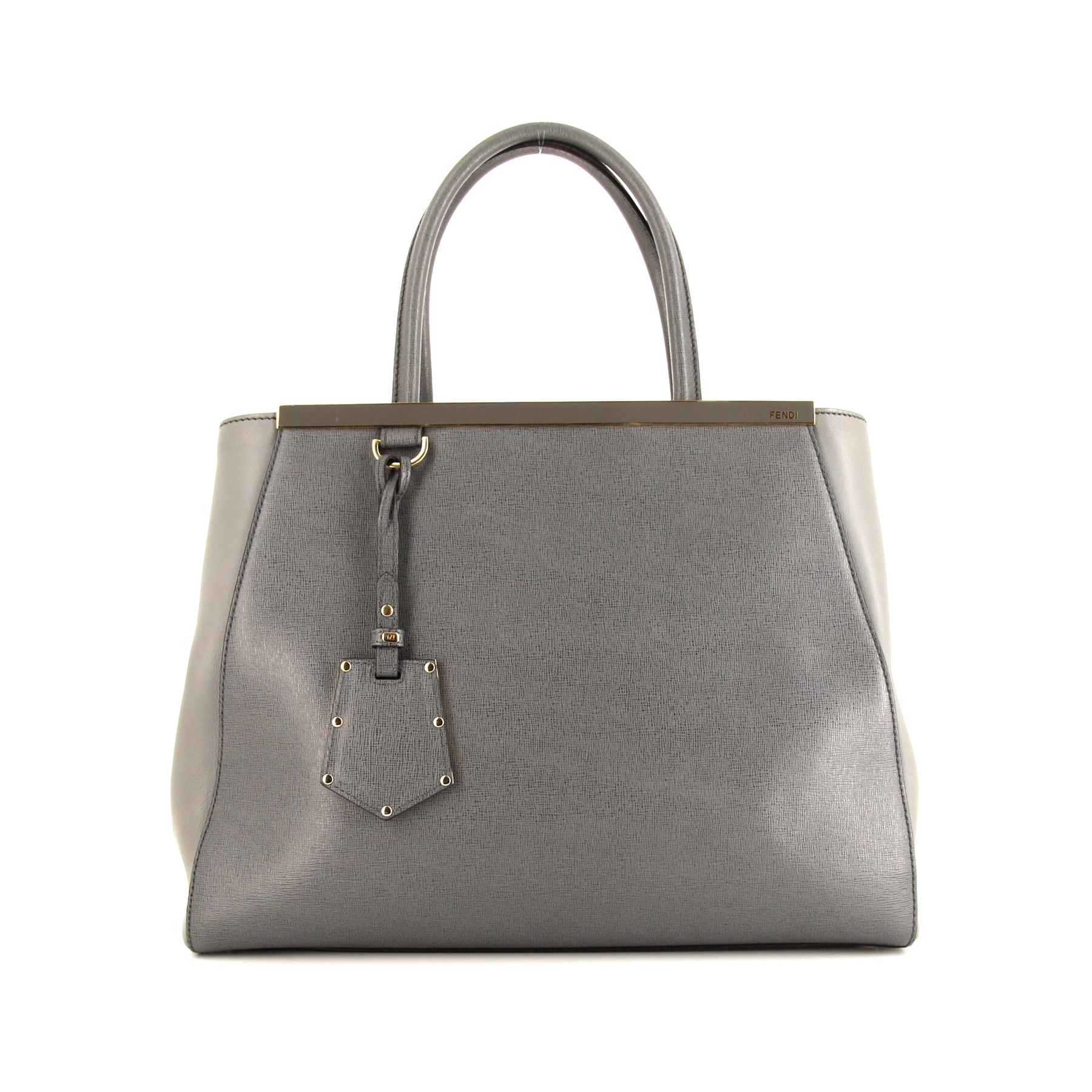 【送料&関税込】Fendi Fe40140u20y - Grey Fendi Sunshine Shopper Tote Leather Medium Gray 2686993