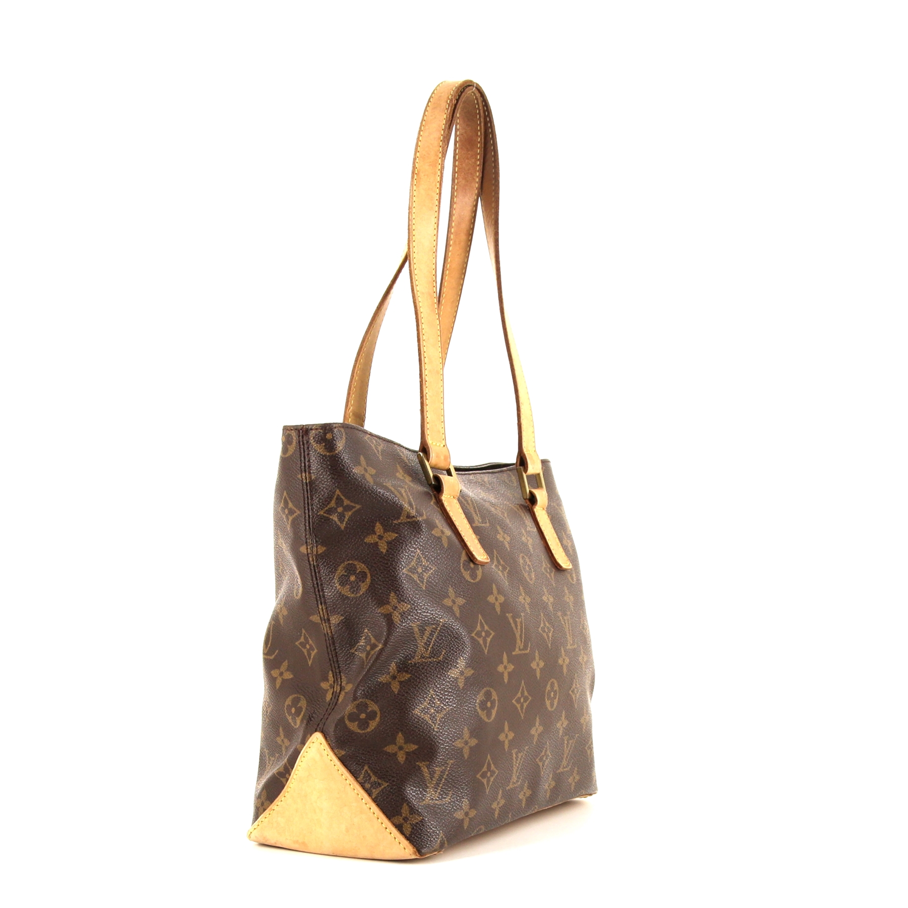 Louis Vuitton Piano shopping bag in brown monogram canvas and natural leather