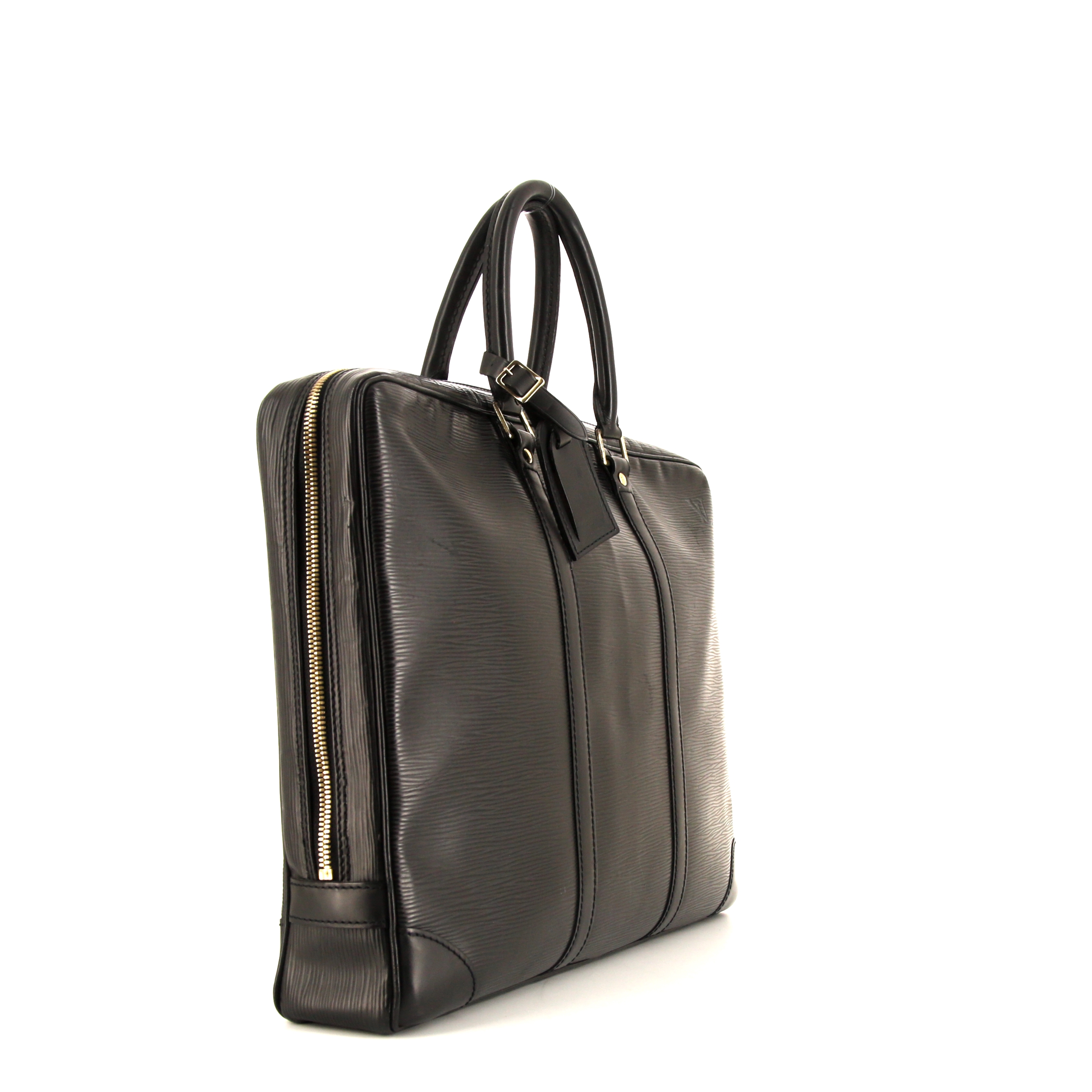 Louis Vuitton Voyage briefcase in black epi leather