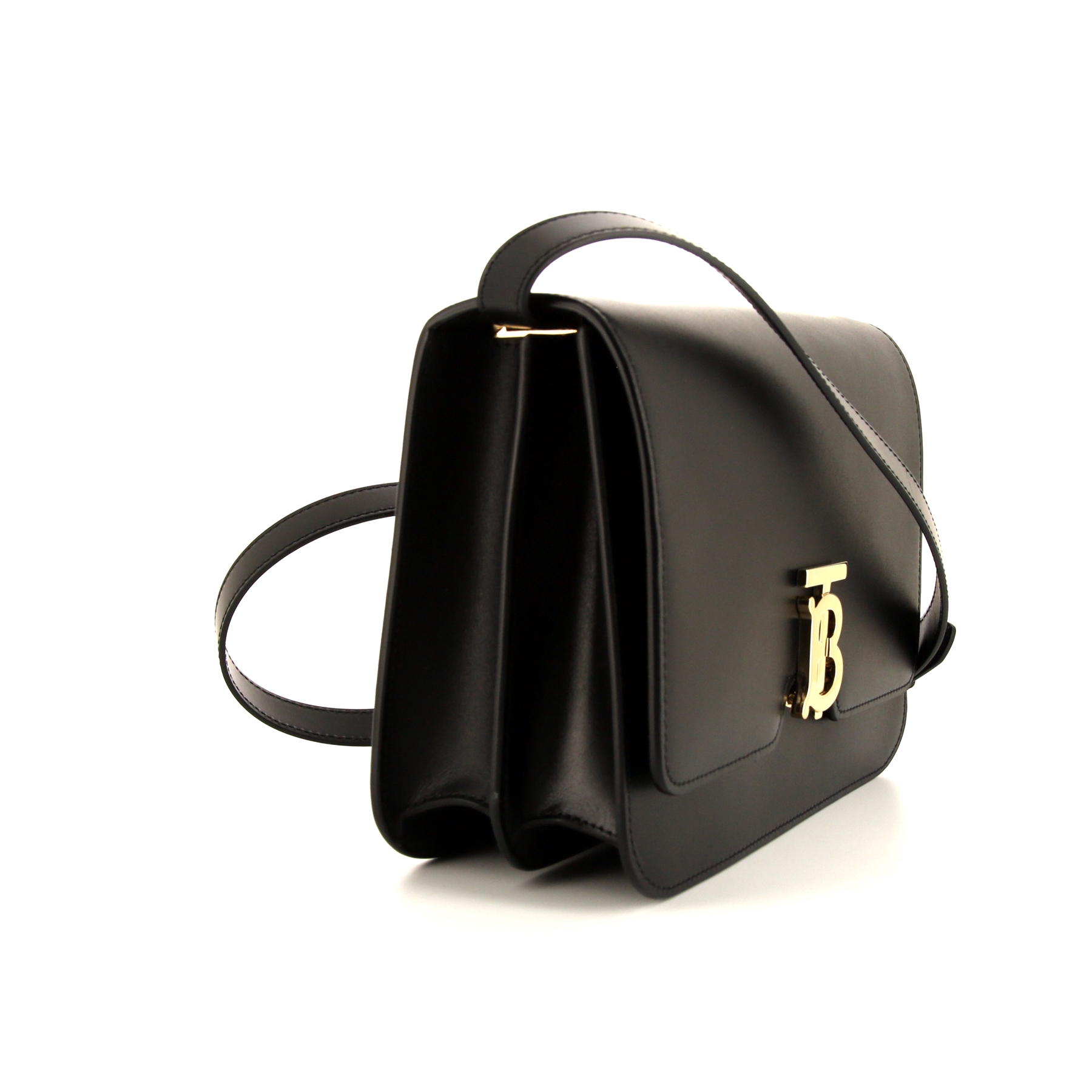 Burberry TB shoulder bag in black leather