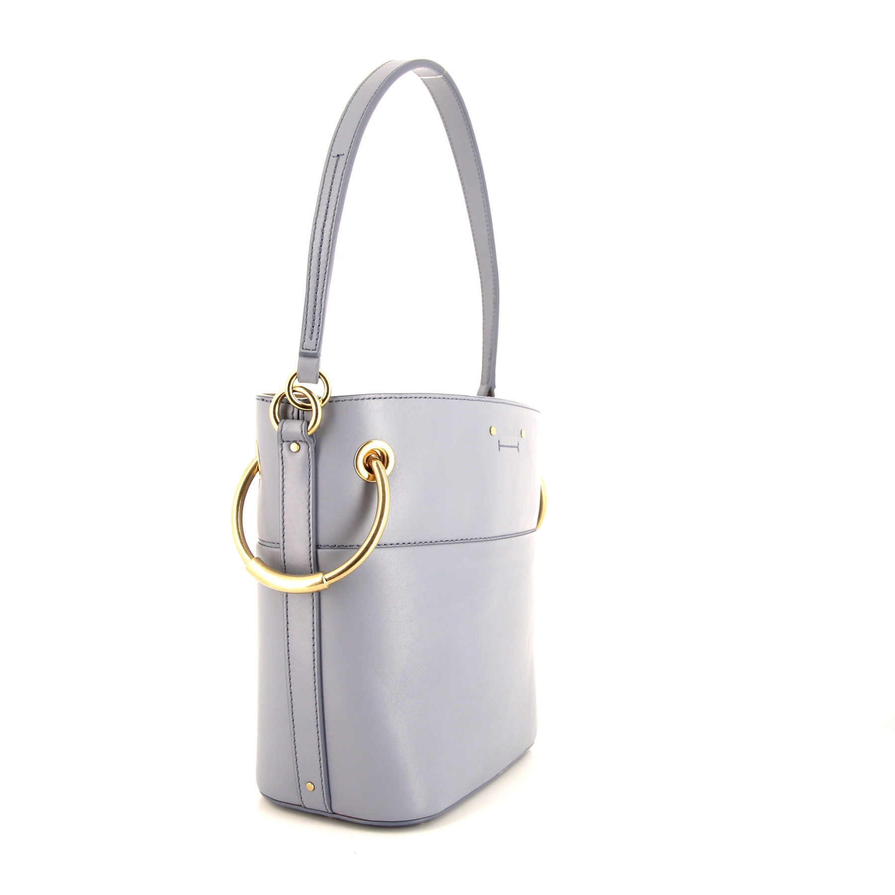 Borsa a tracolla Chloé Roy in pelle blu