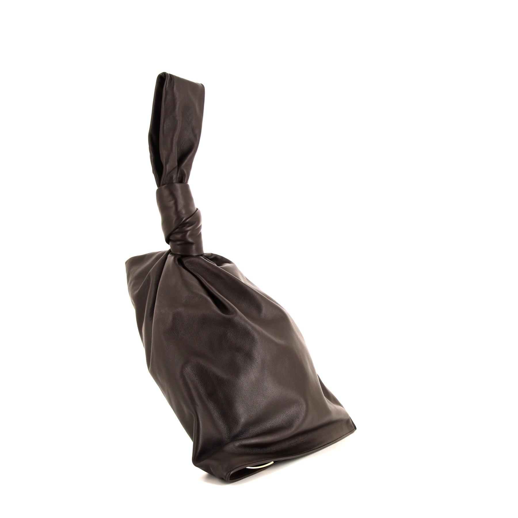 Bottega Veneta BV Twist pouch in brown leather