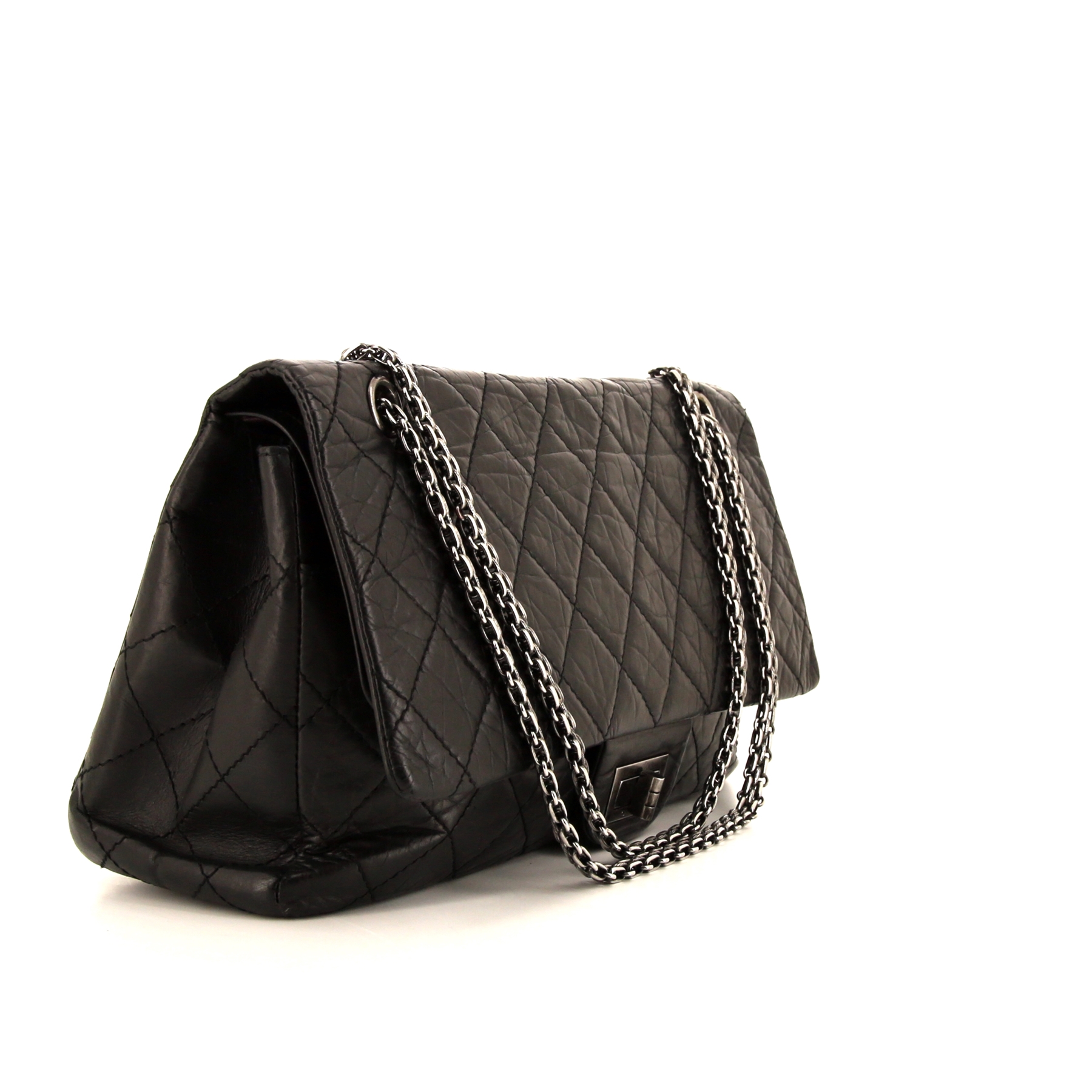 Borsa a tracolla Chanel 2.55 in pelle trapuntata nera