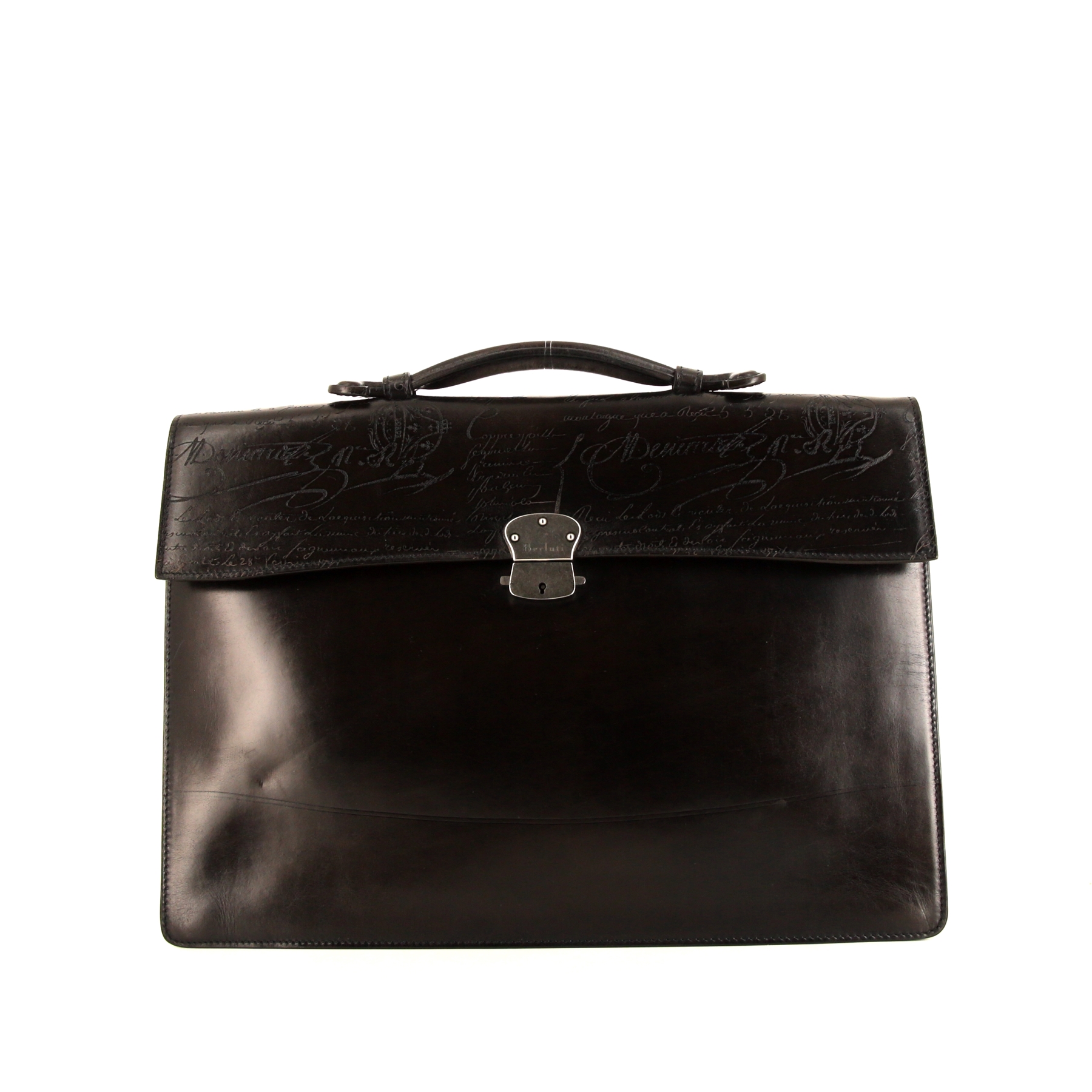 バッグ Berluti Ecritoire Scritto Briefcase Scritto leather briefcase in brown - Berluti | Mytheresa