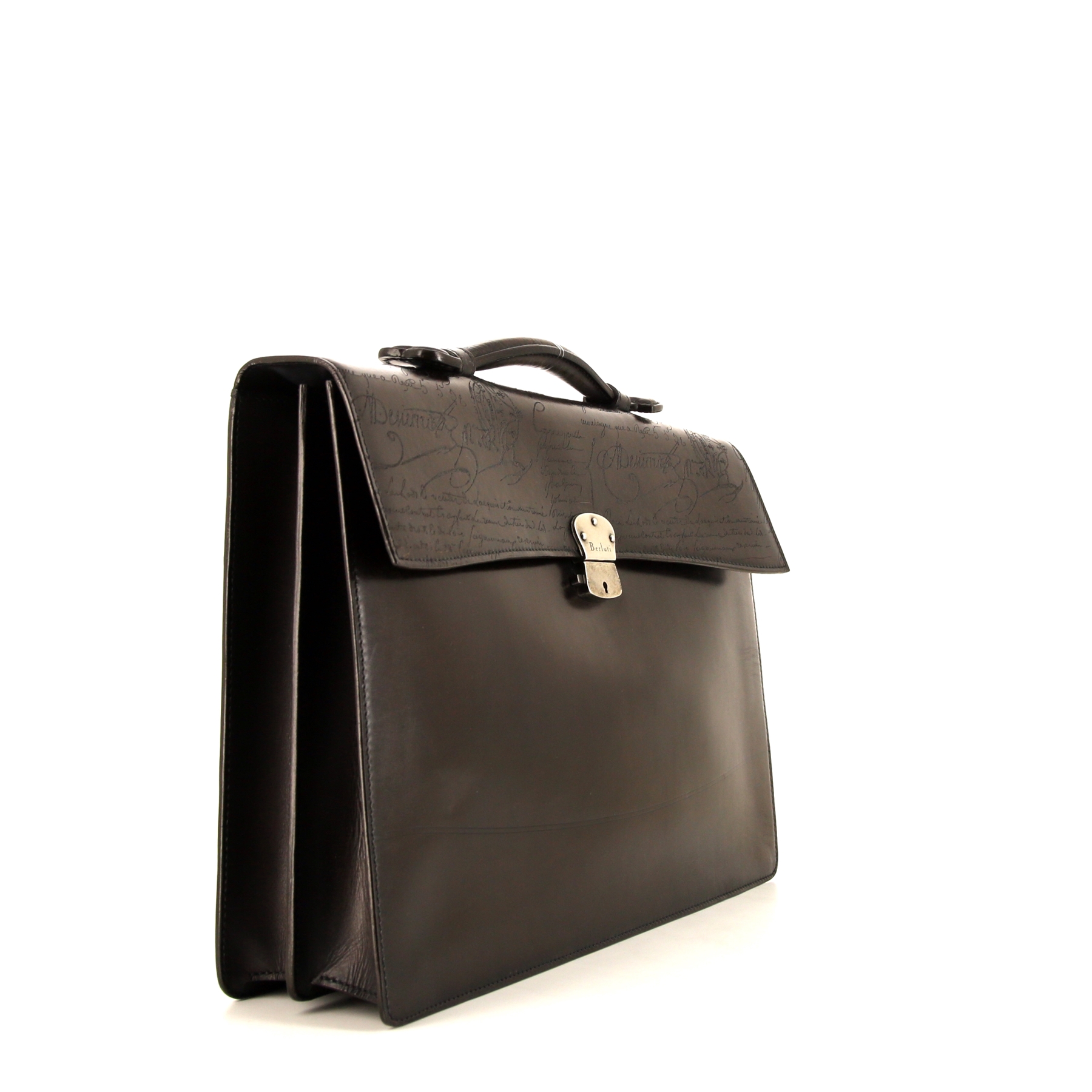 Berluti Ecritoire briefcase in ebene leather