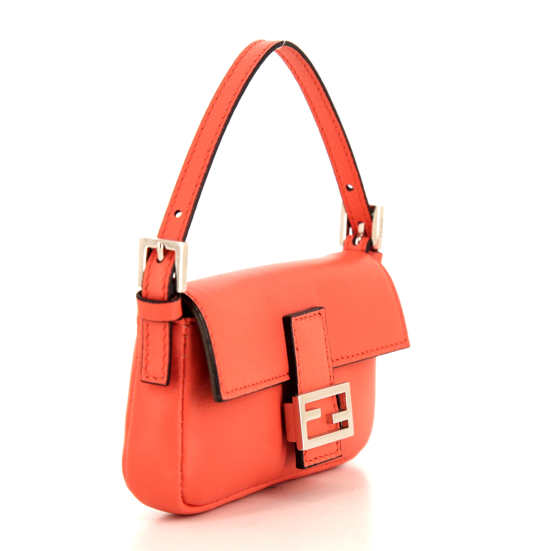Fendi Nano Baguette handbag in pink leather