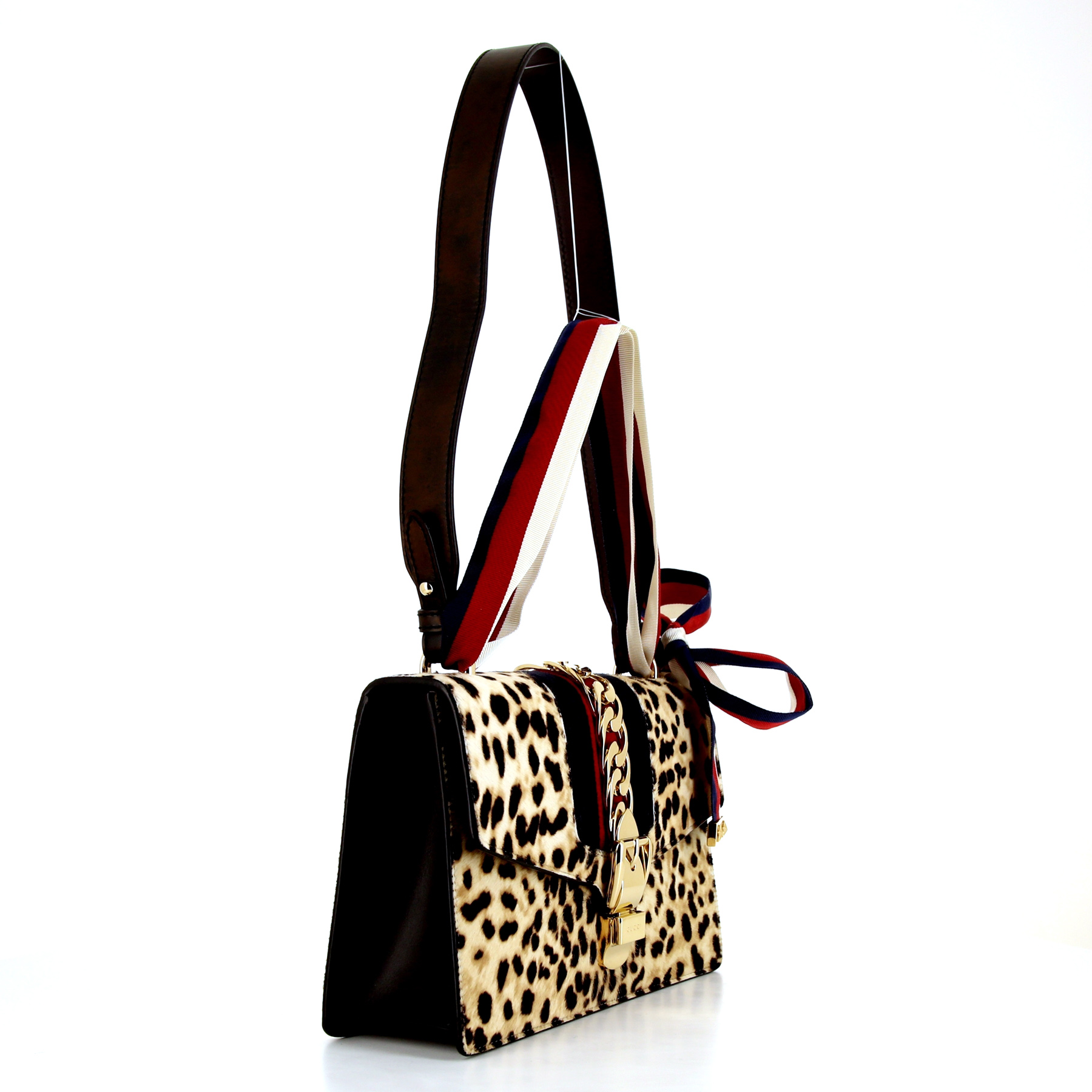 Sac à main Gucci  Sylvie en poulain beige
