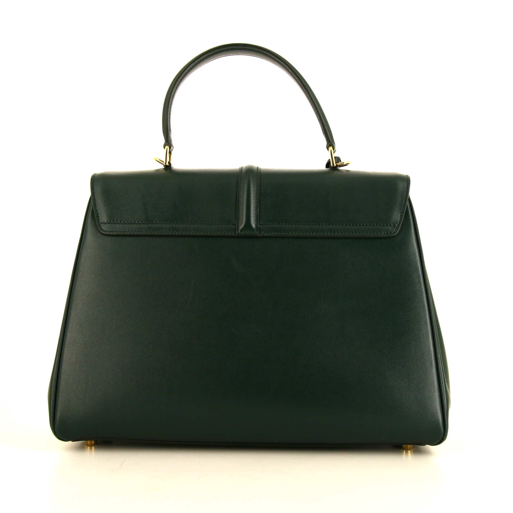 16 Handbag In Green Leather