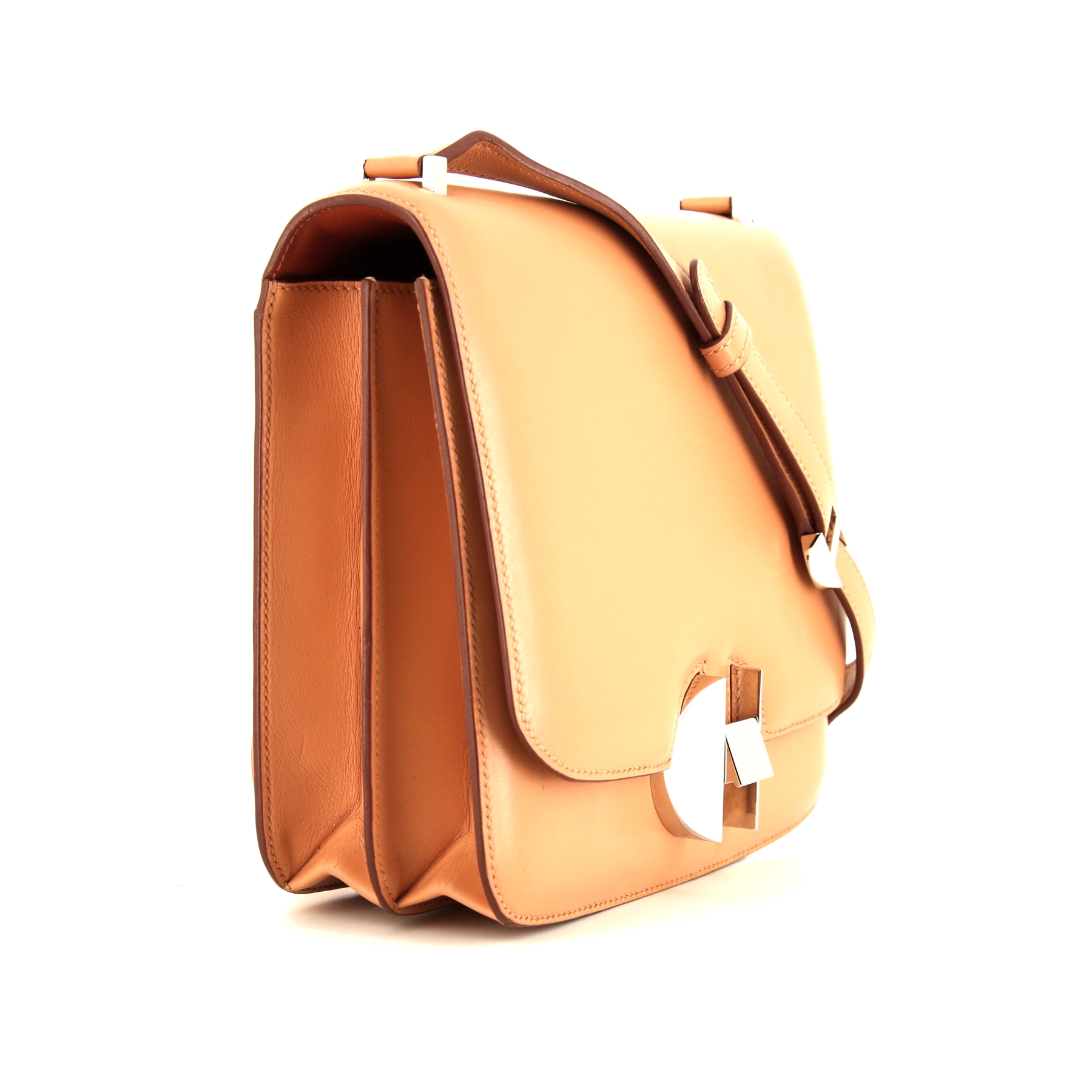 Hermès 2002 shoulder bag in beige box leather
