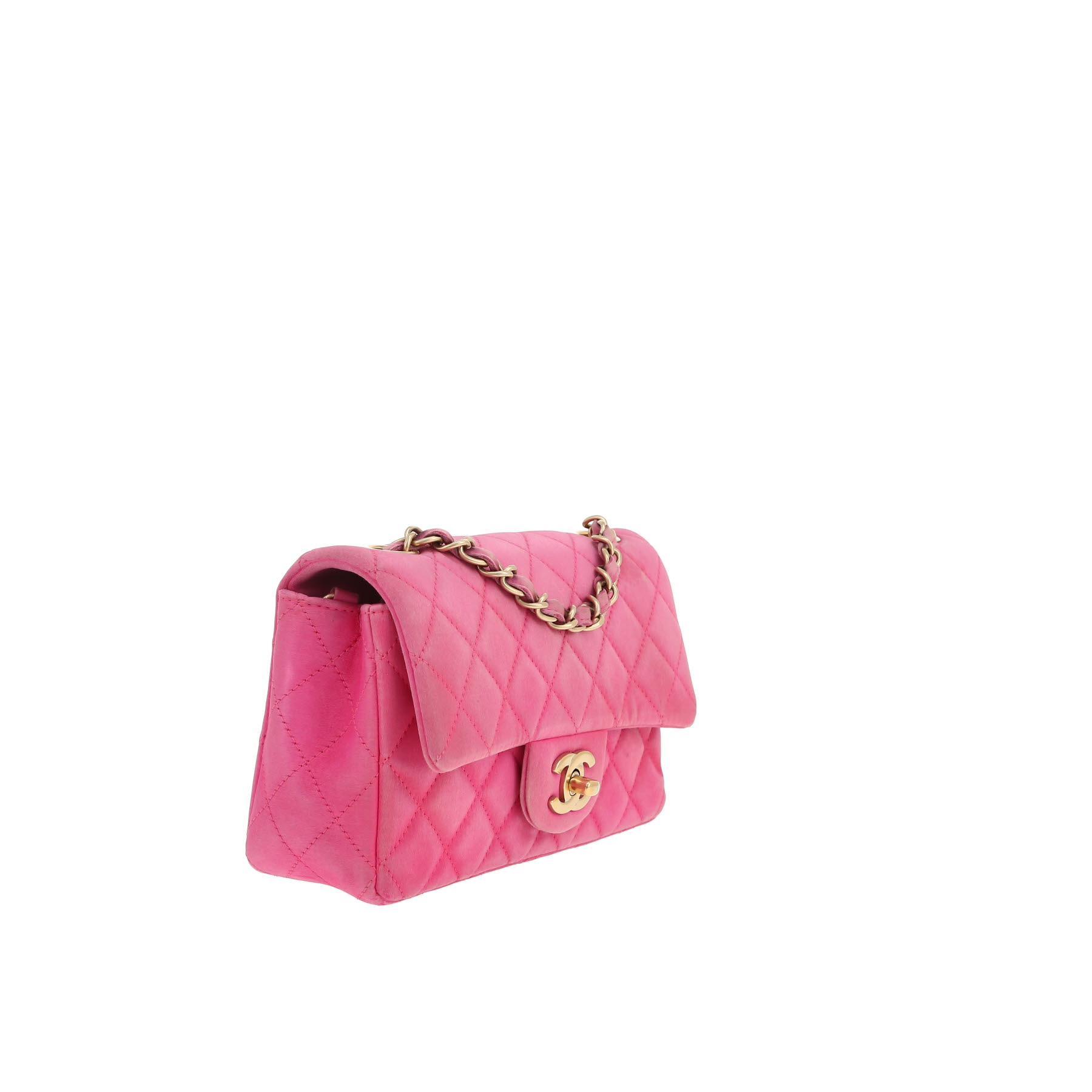 Chanel  Mini Timeless shoulder bag  in pink satin