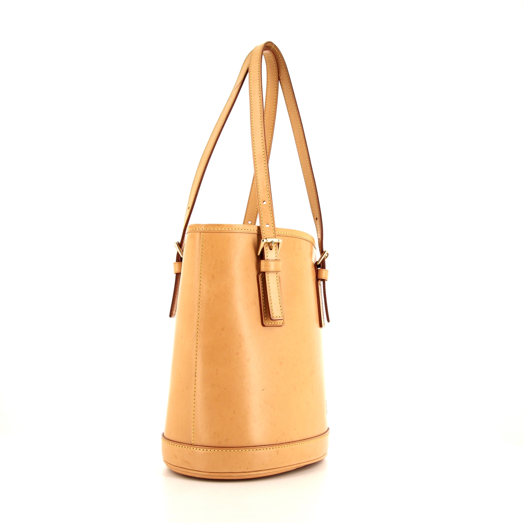 Sac cabas Louis Vuitton petit Bucket en cuir naturel