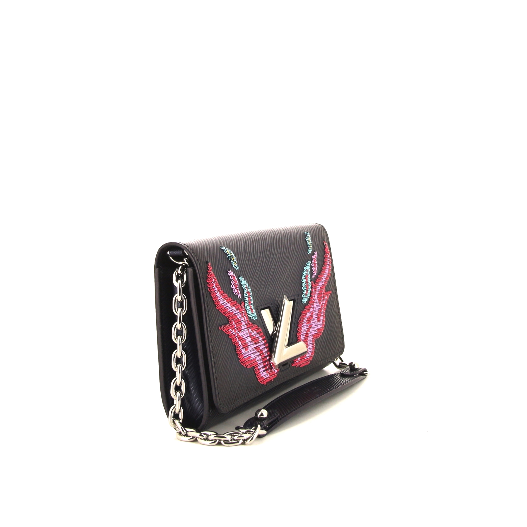 Bolsito de mano Louis Vuitton Twist en cuero Epi violeta